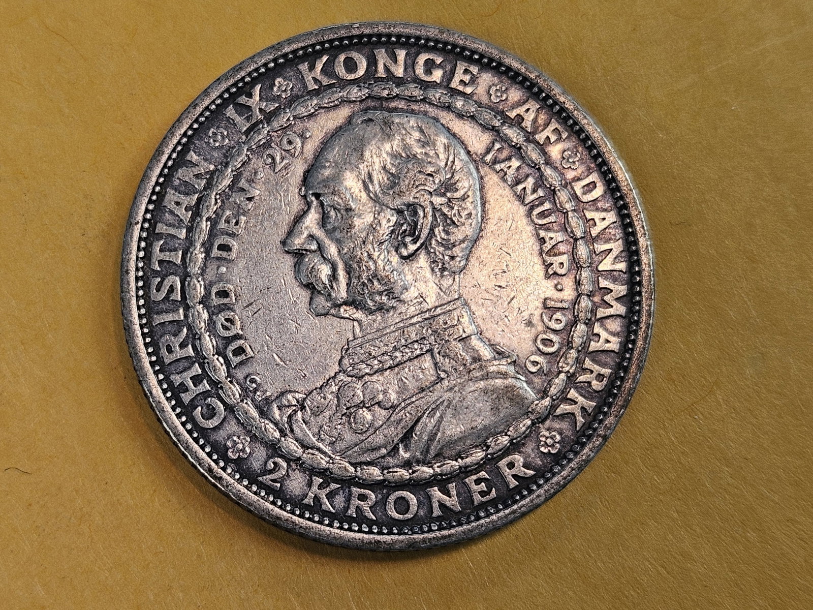 1906 Denmark silver 2 kroner in Extra Fine - 4