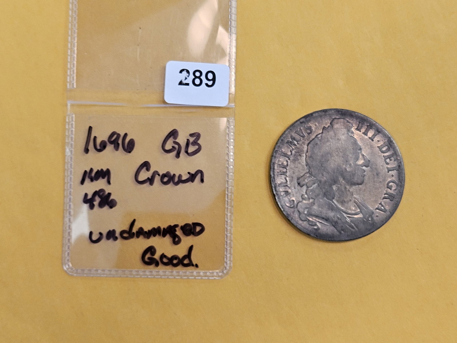 1696 Great Britain silver Crown - 2