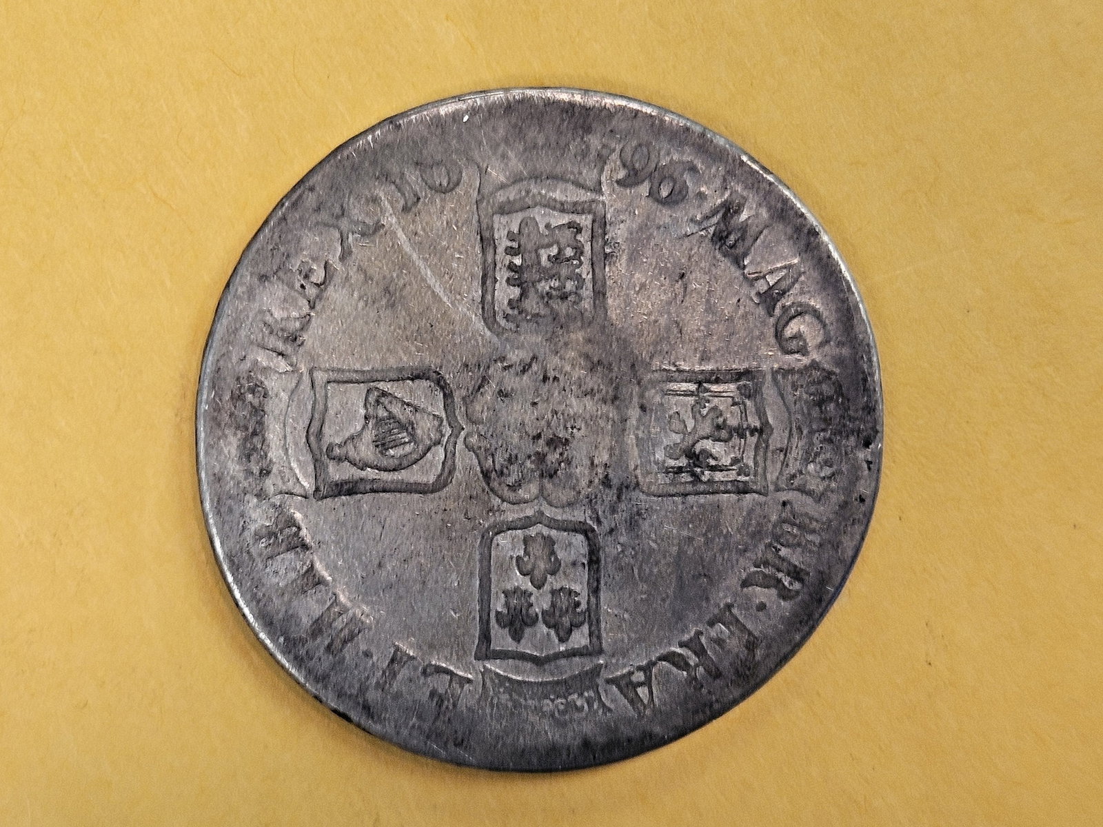 1696 Great Britain silver Crown - 5