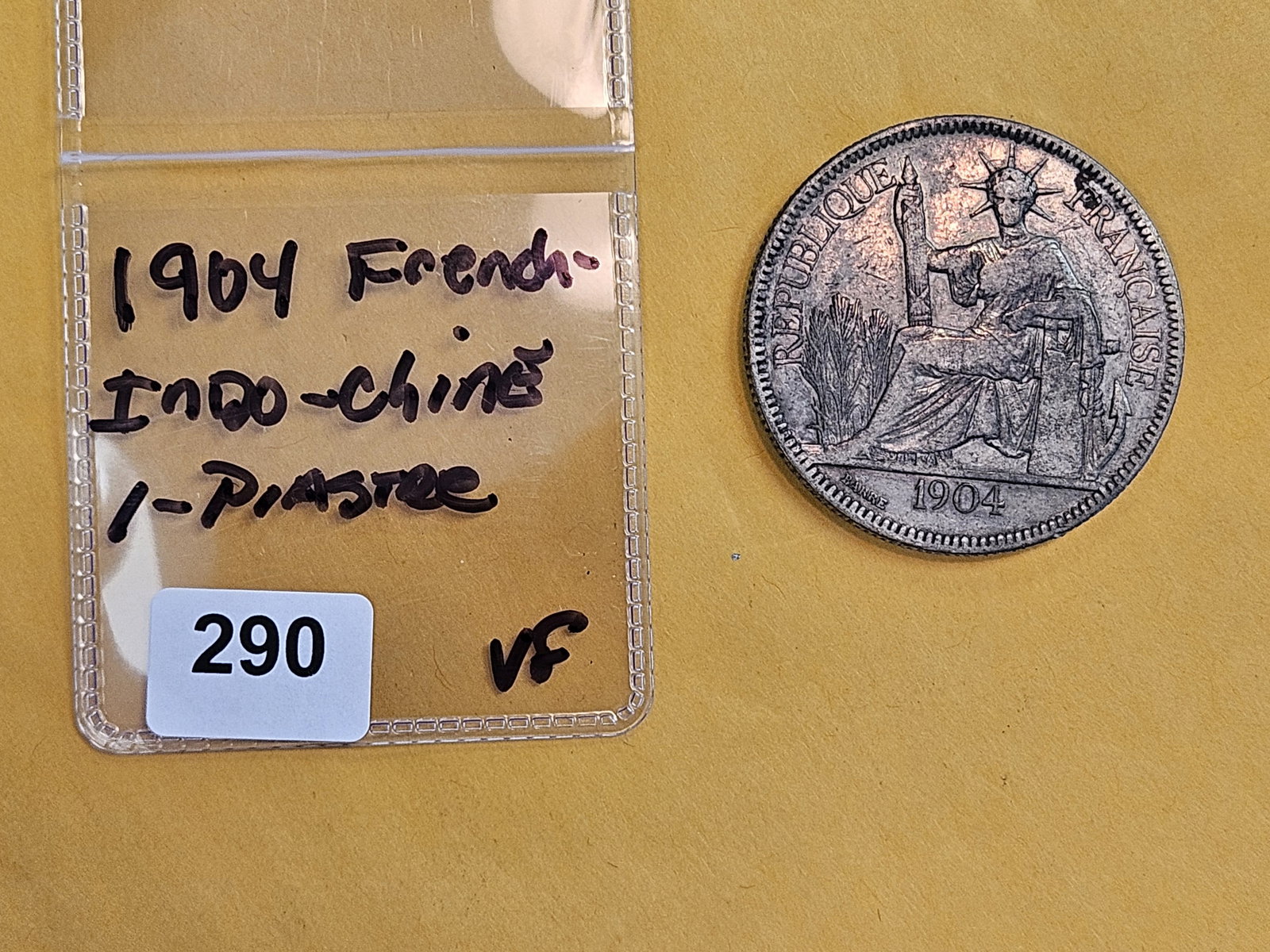 1904 French-IndoChina 1 piastre in Very Fine - 2