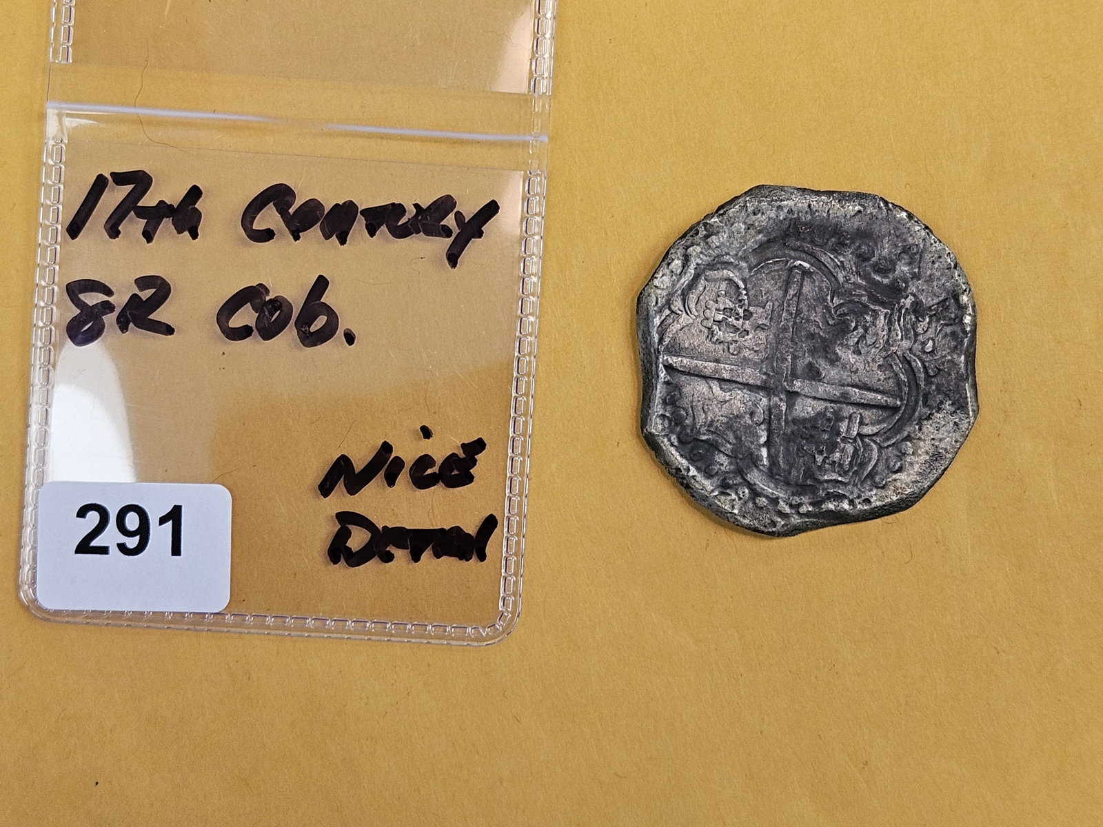 17th Century silver 8 real cob - 2