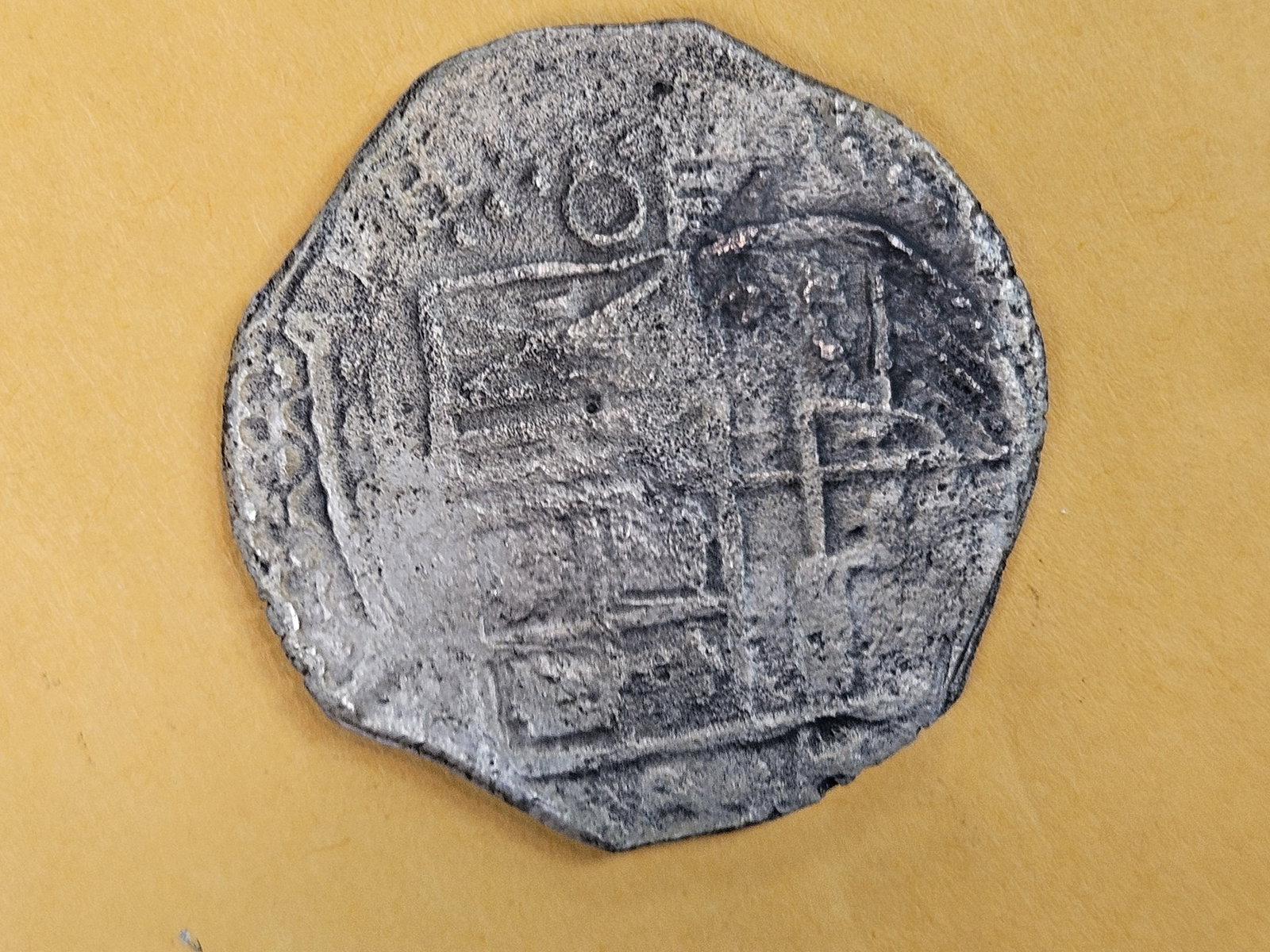 17th Century silver 8 real cob - 5