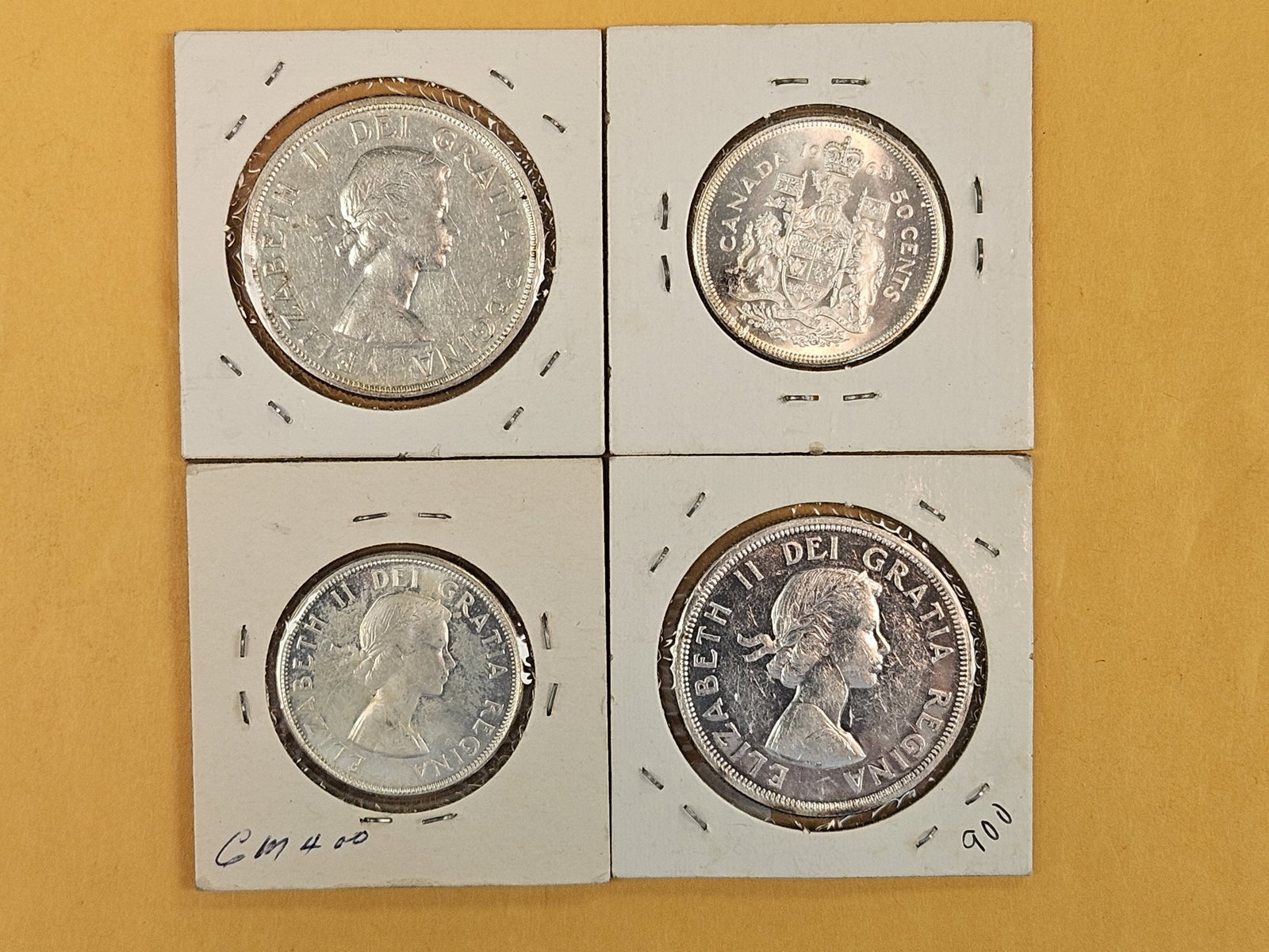 Four mixed Silver Canadian Coins - 2