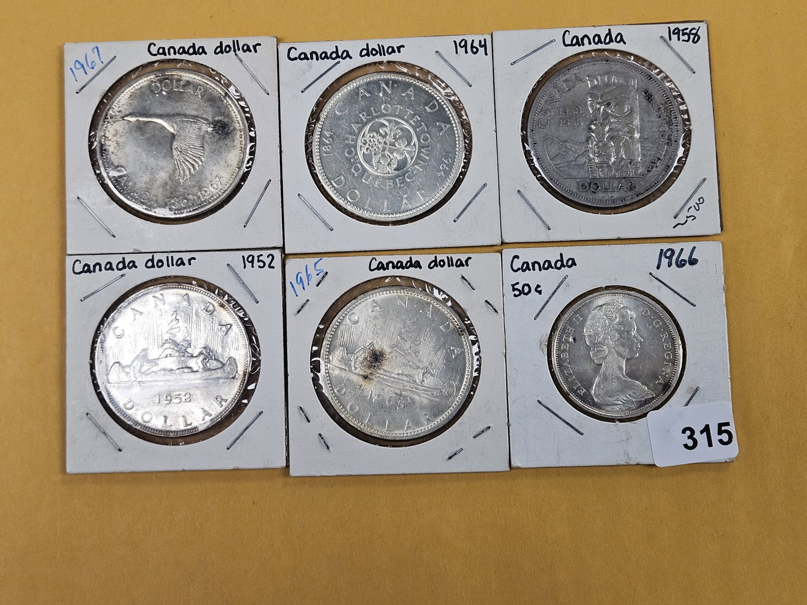 Six mixed Canadian Silver Coins - 2