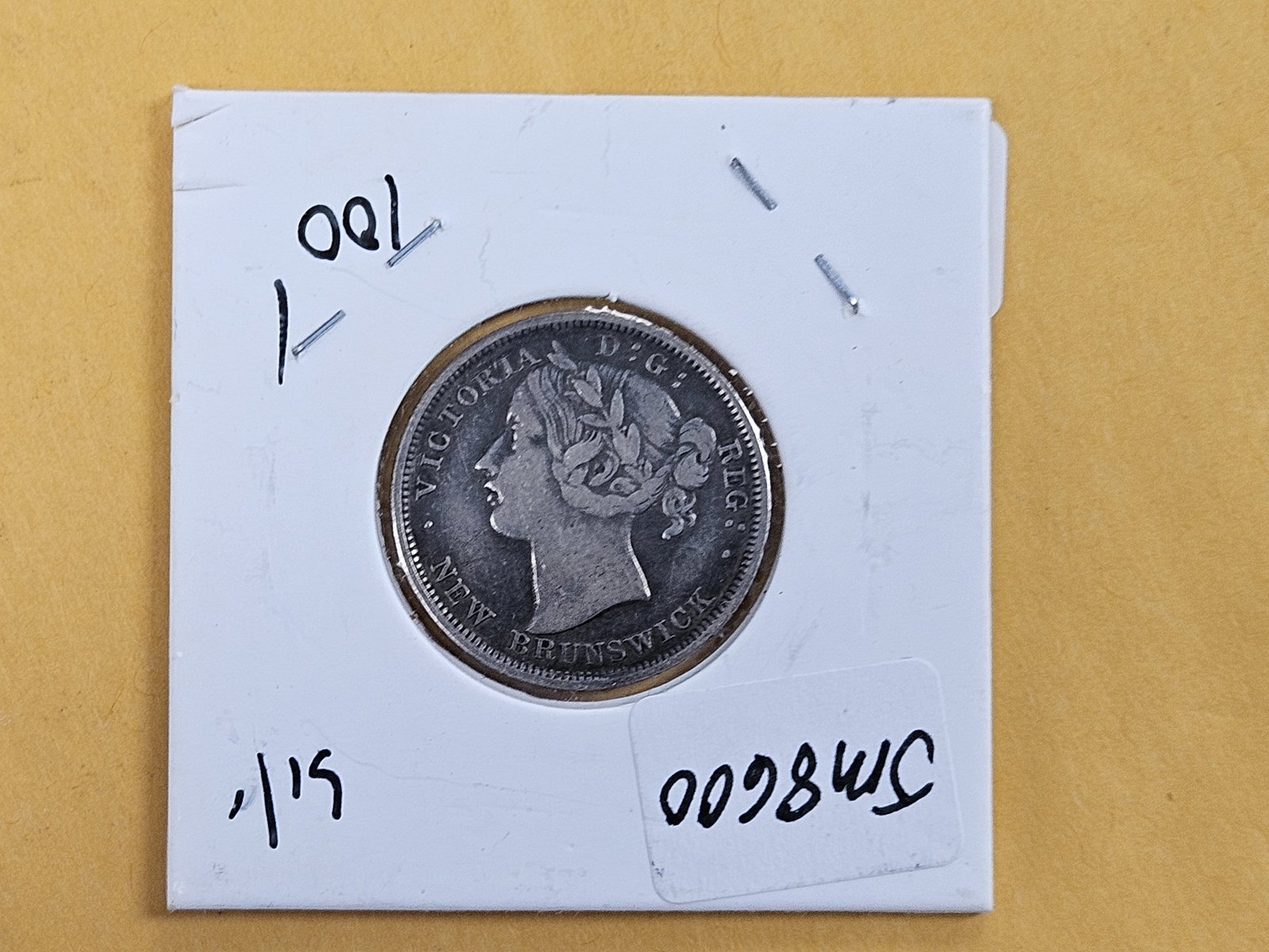 Scarcer 1862 New Brunswick silver 20 cents - 3