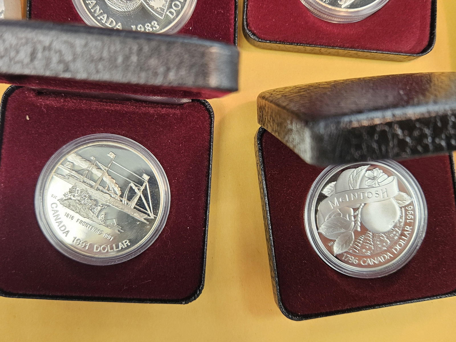 Six mixed Canadian Silver Dollars - 4