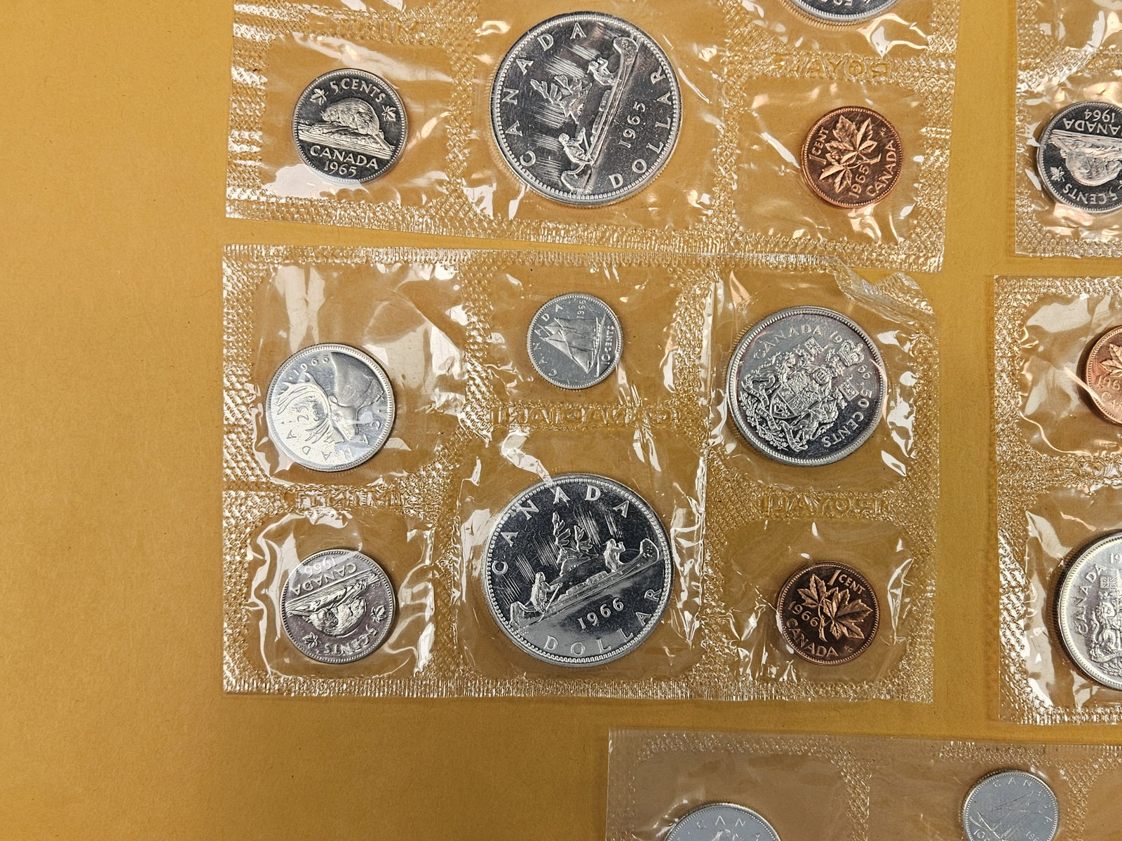 Five GEM Silver prooflike Canadian Coin Sets - 3