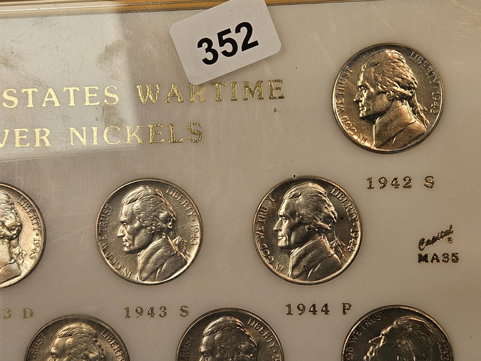 Set of Brilliant Uncirculated Silver Wartime Jefferson Nickels - 5