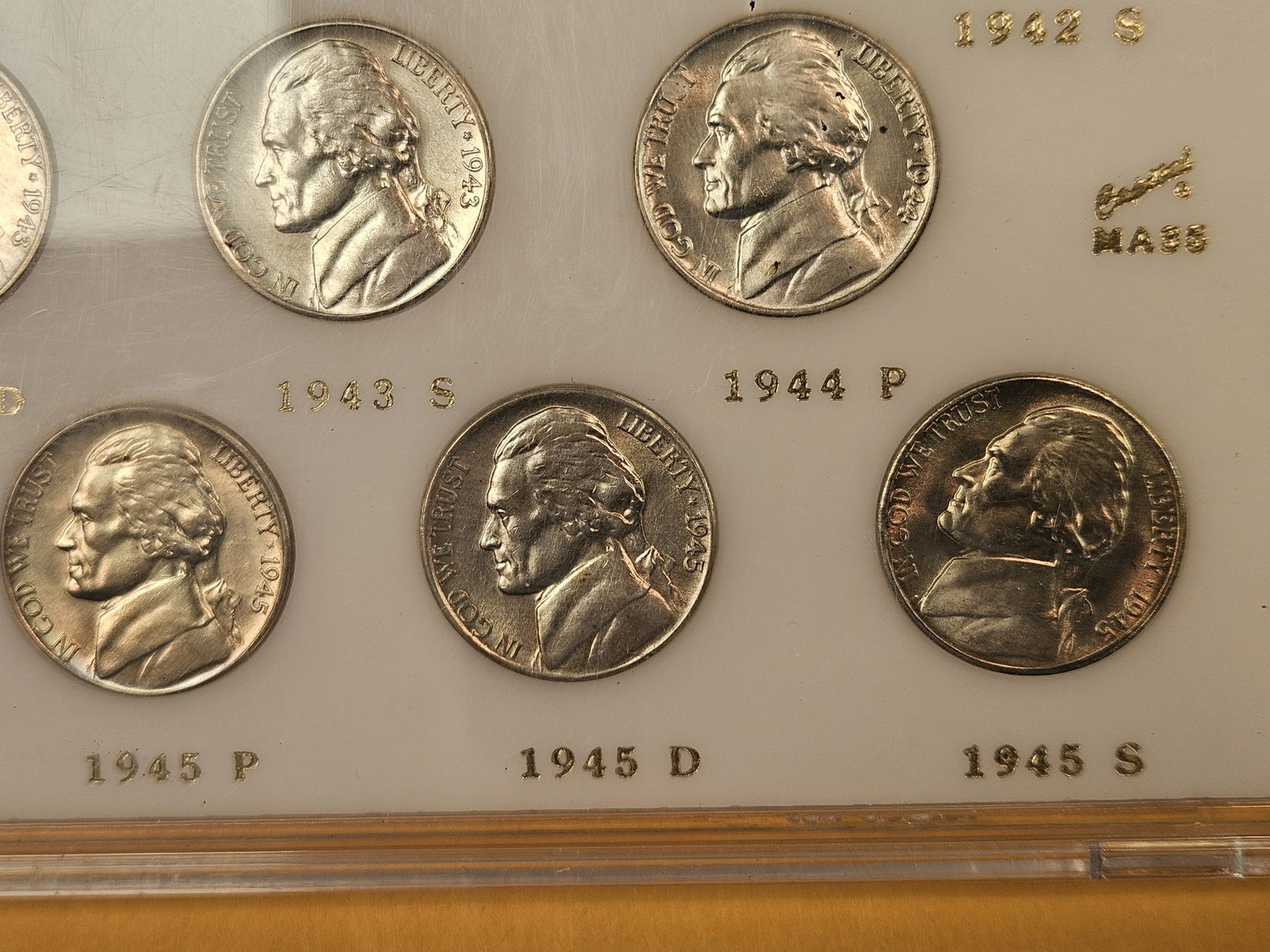 Set of Brilliant Uncirculated Silver Wartime Jefferson Nickels - 9