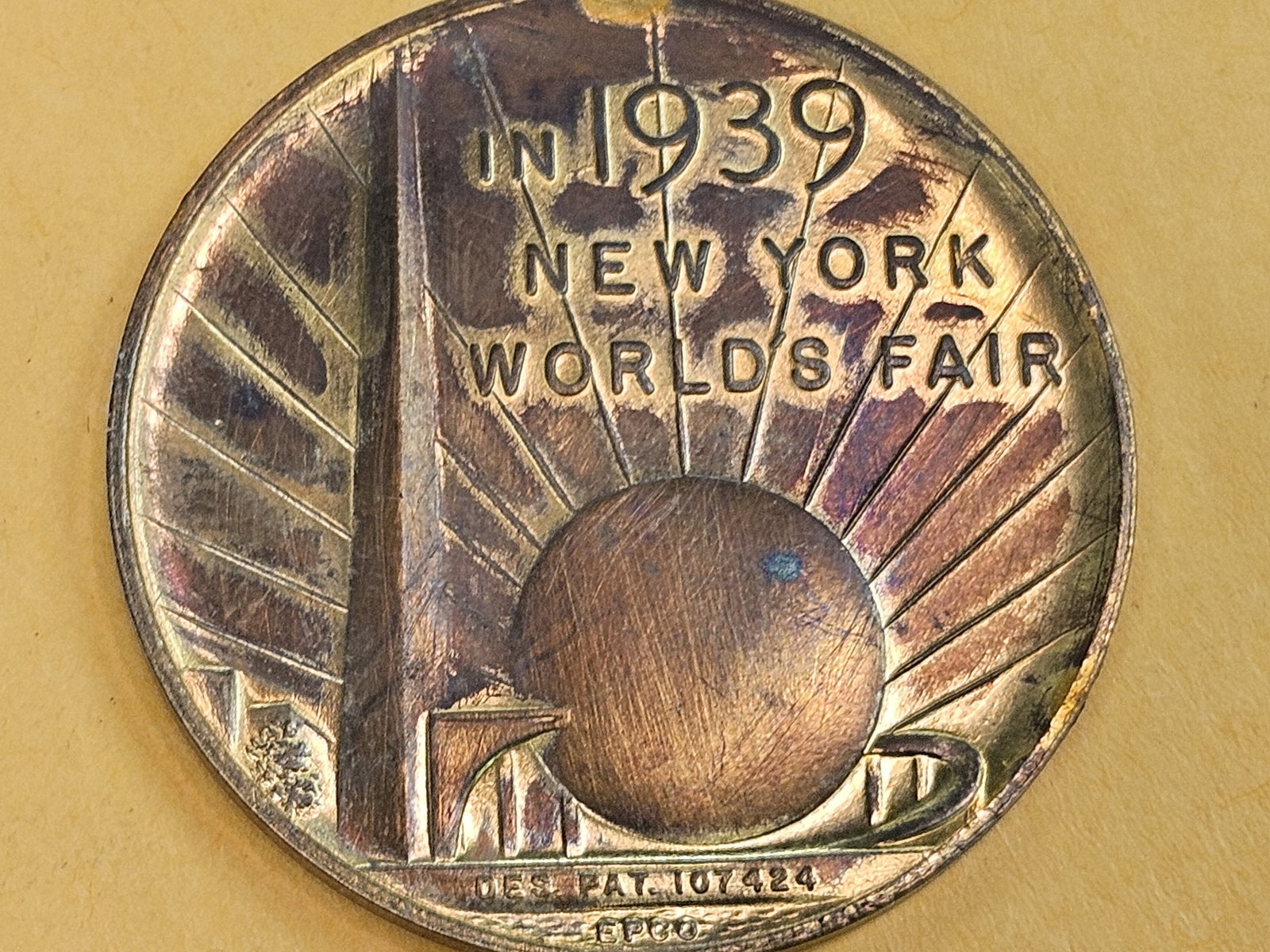 Nice Uncirculated 1939 New York World's Fair So-Called Dollar - 3