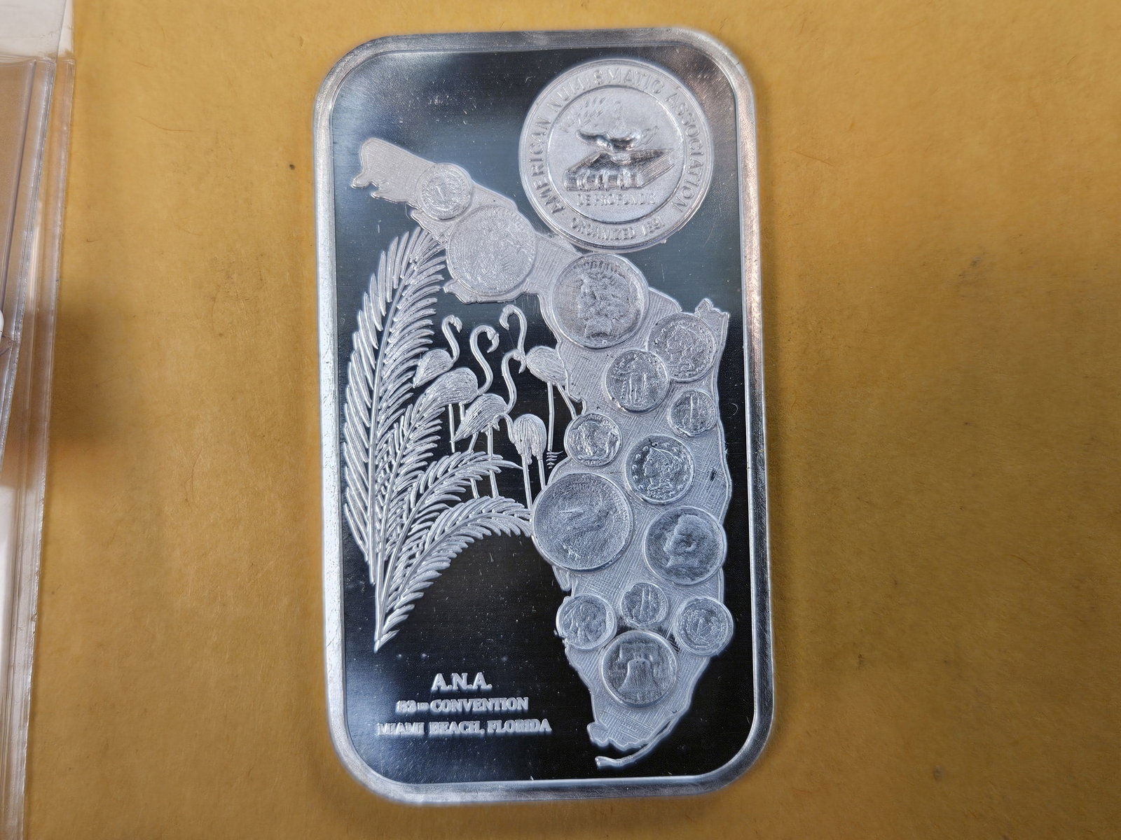 One Troy ounce .999 fine silver Proof art bar - 2