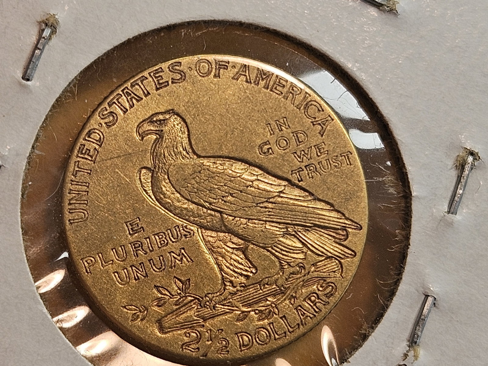 GOLD! 1913 Indian head Gold $2.5 Dollars Quarter Eagle - 3