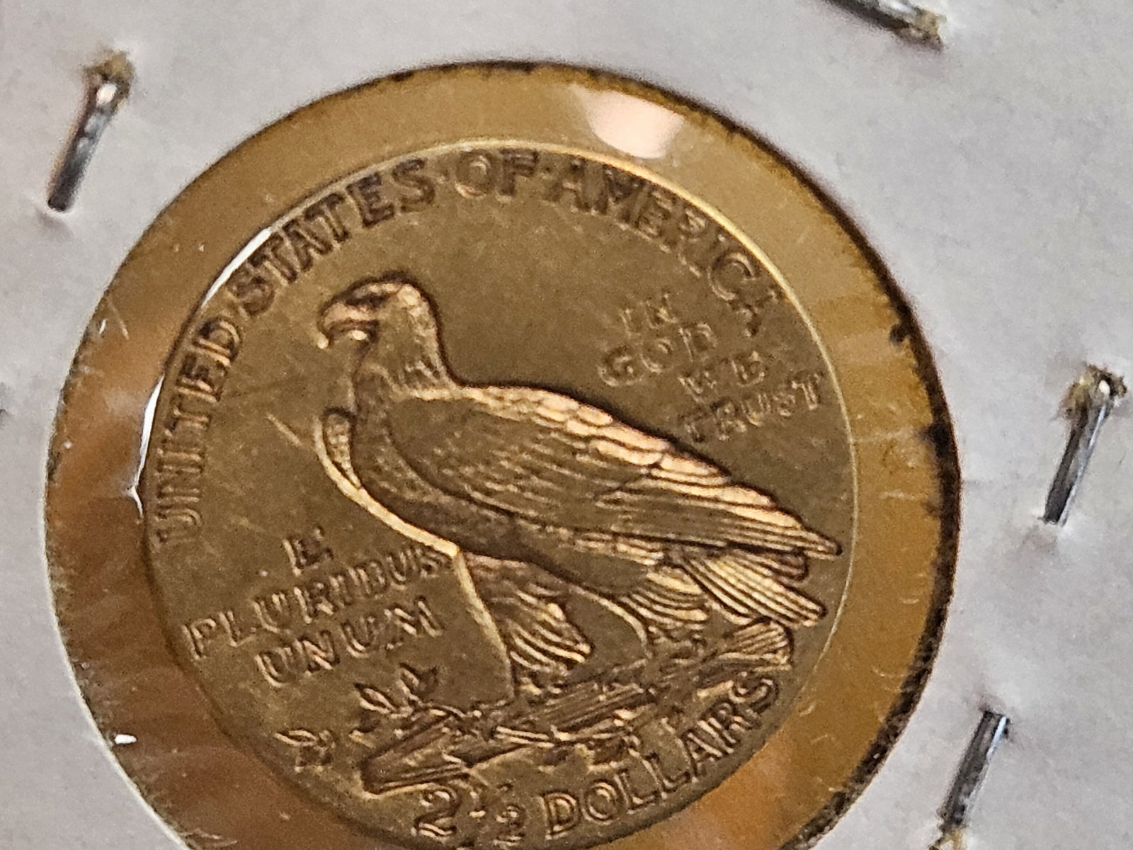 GOLD! 1913 Indian head Gold $2.5 Dollars Quarter Eagle - 4