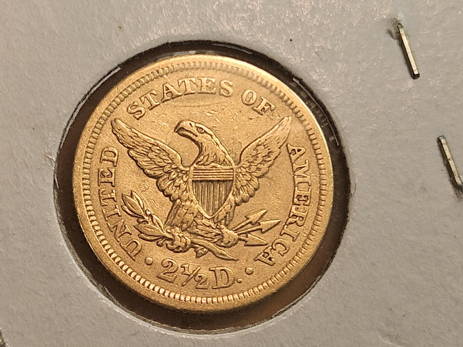 GOLD! Brilliant 1854 Gold Liberty Head $2.5 Dollars - 4