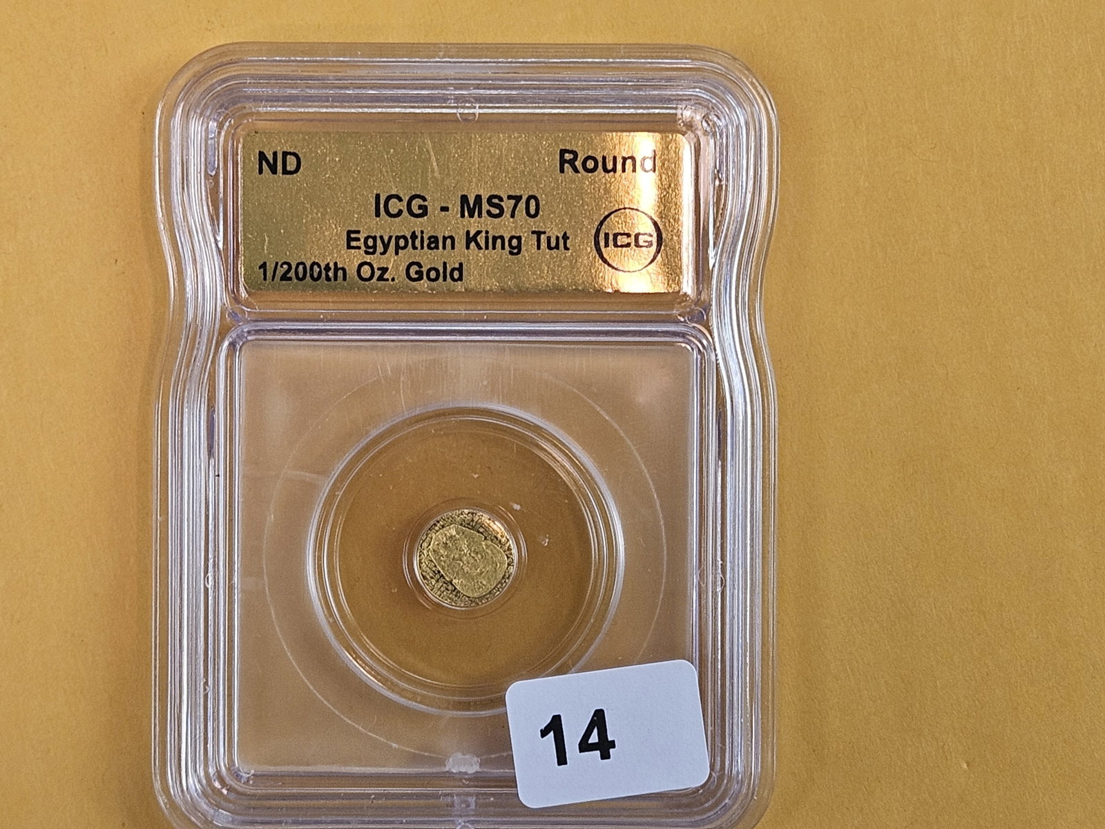 PERFECT! GOLD ICG Egytpian King Tut No Date in Mint State 70 - 2