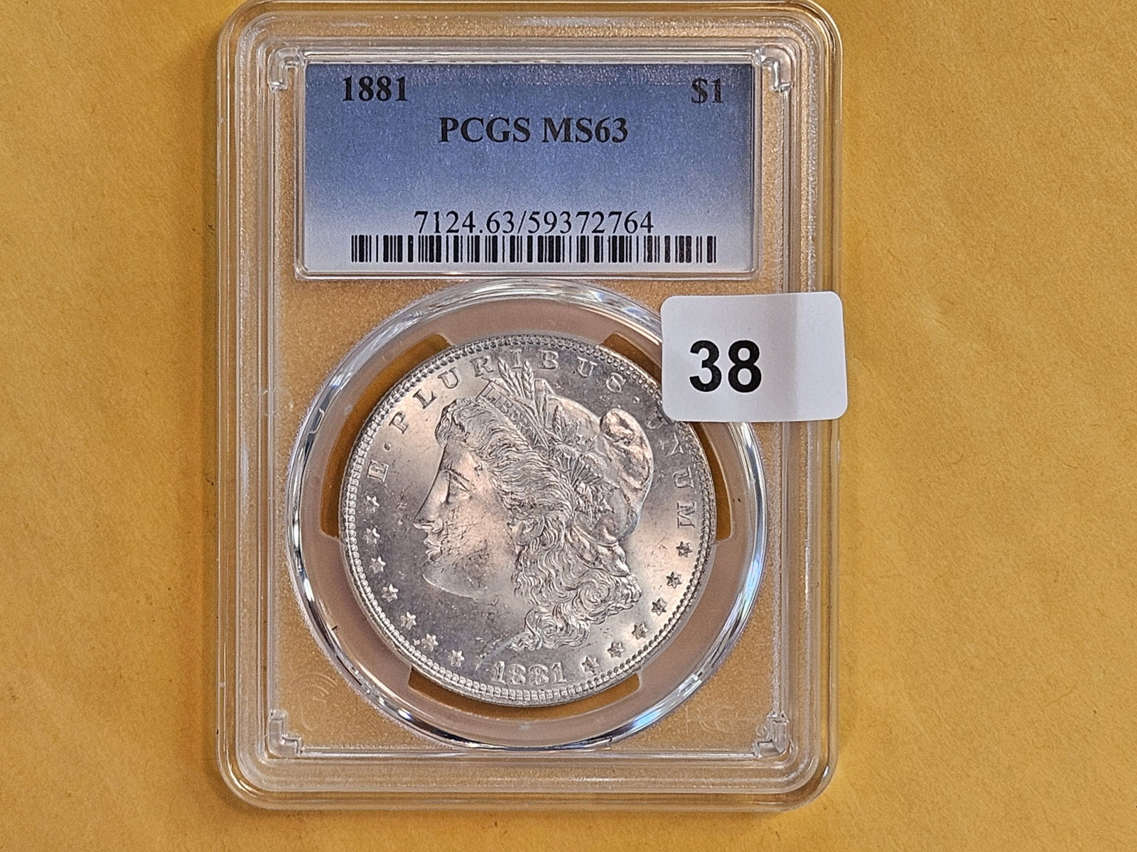 PCGS 1881 Morgan Dollar in Mint State 63 - 2