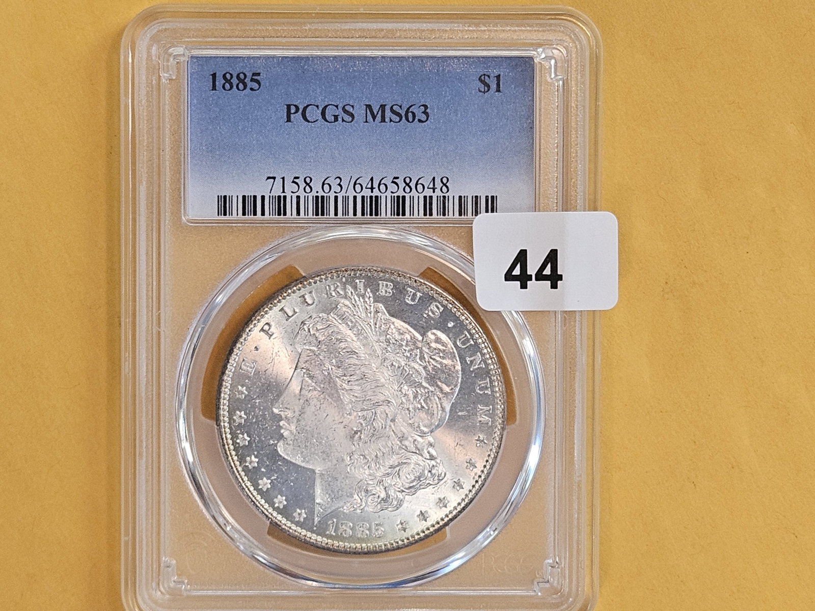 PCGS 1885 Morgan Dollar in Mint State 63 - 2