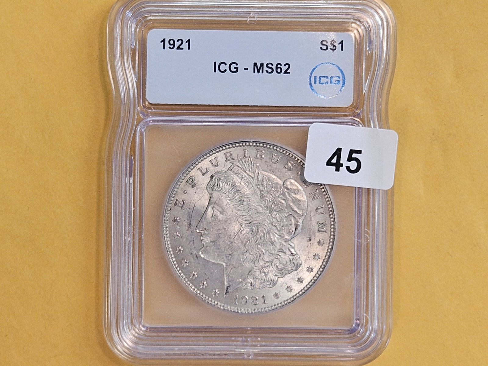 ICG 1921 Morgan Dollar in Mint State 62 - 2