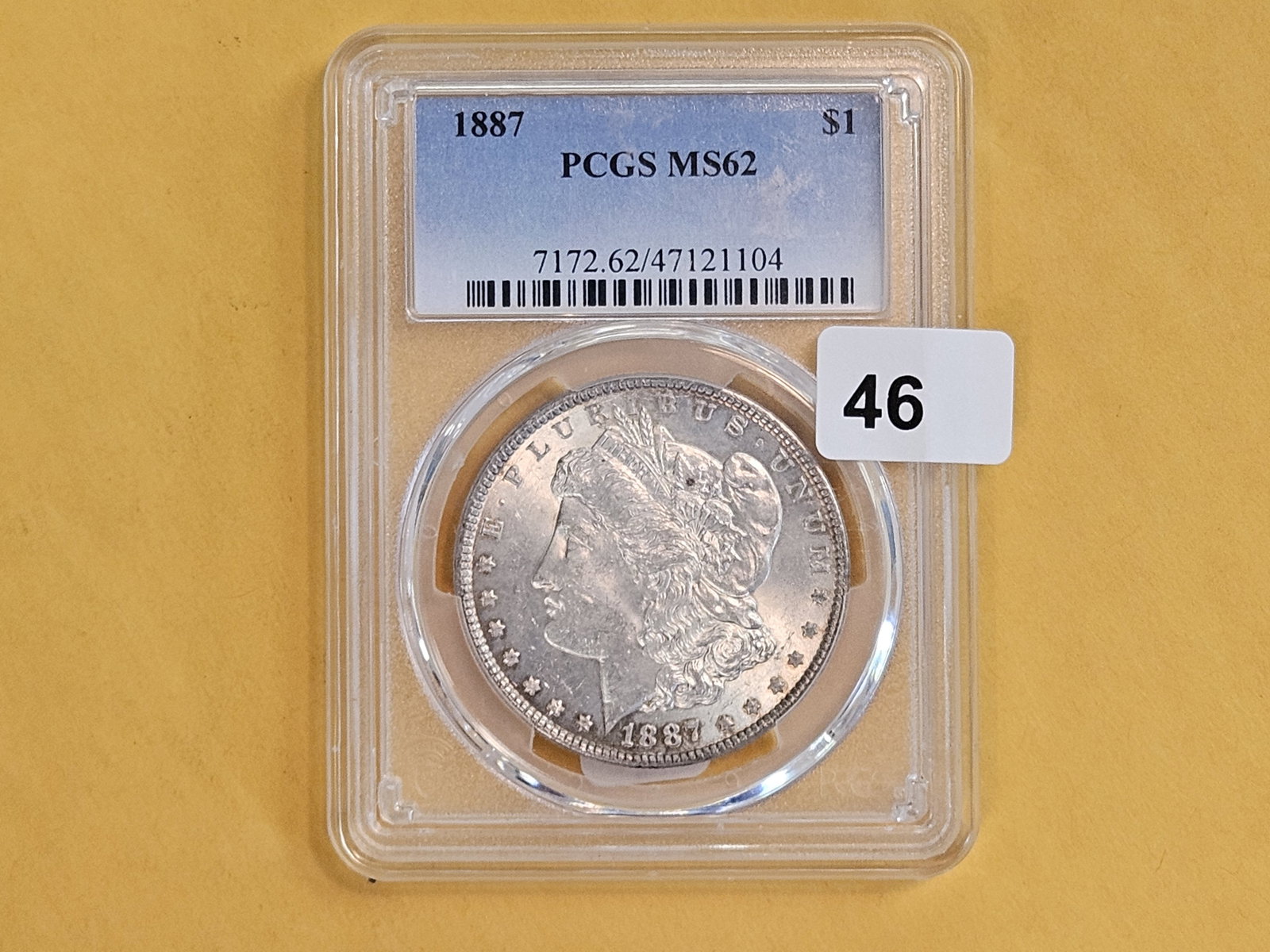 PCGS 1887 Morgan Dollar in Mint State 62 - 2