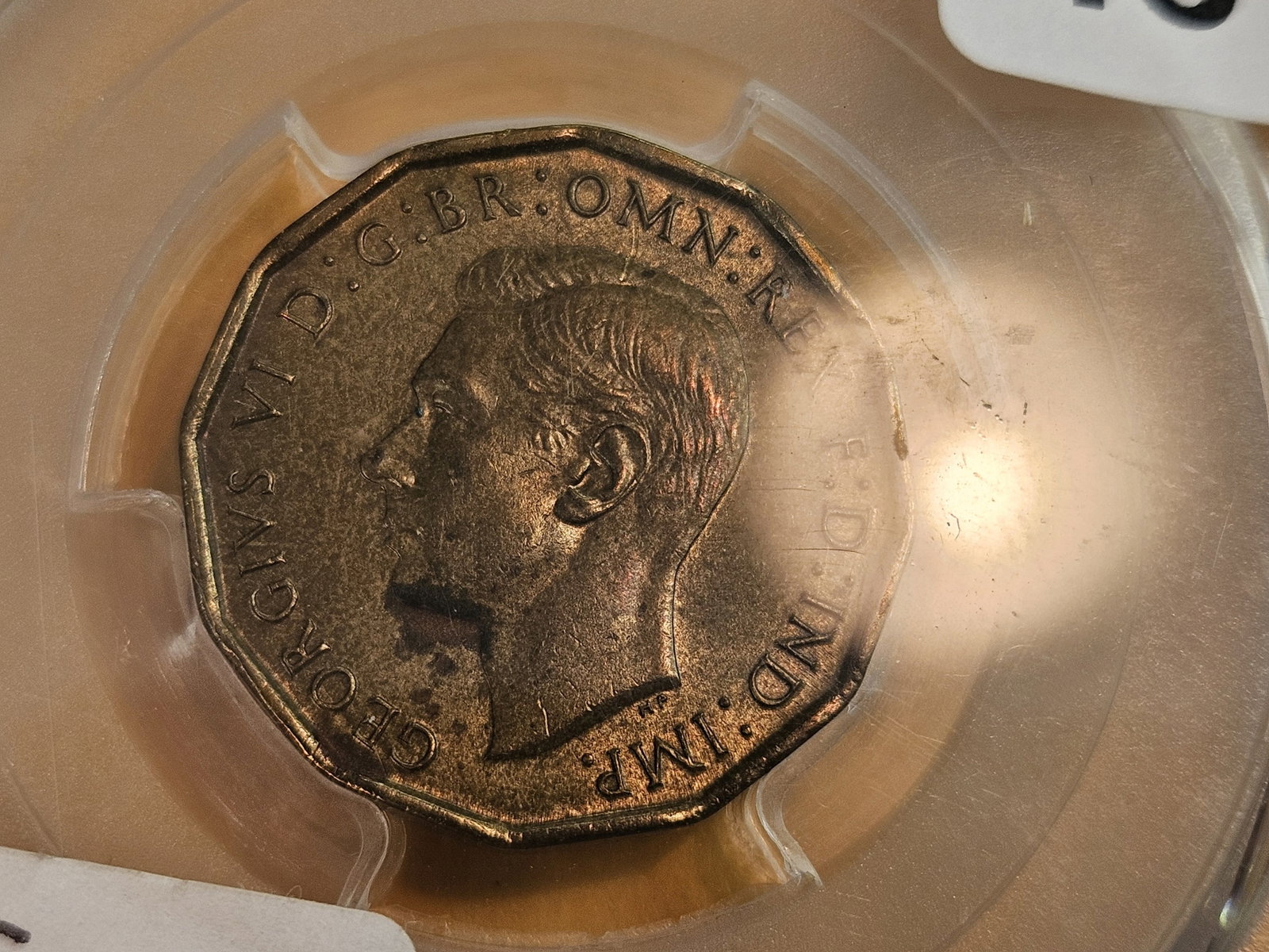 * Key Grade * PCGS 1946 Great Britain 3 pence in About Uncirculated - 58 - 3