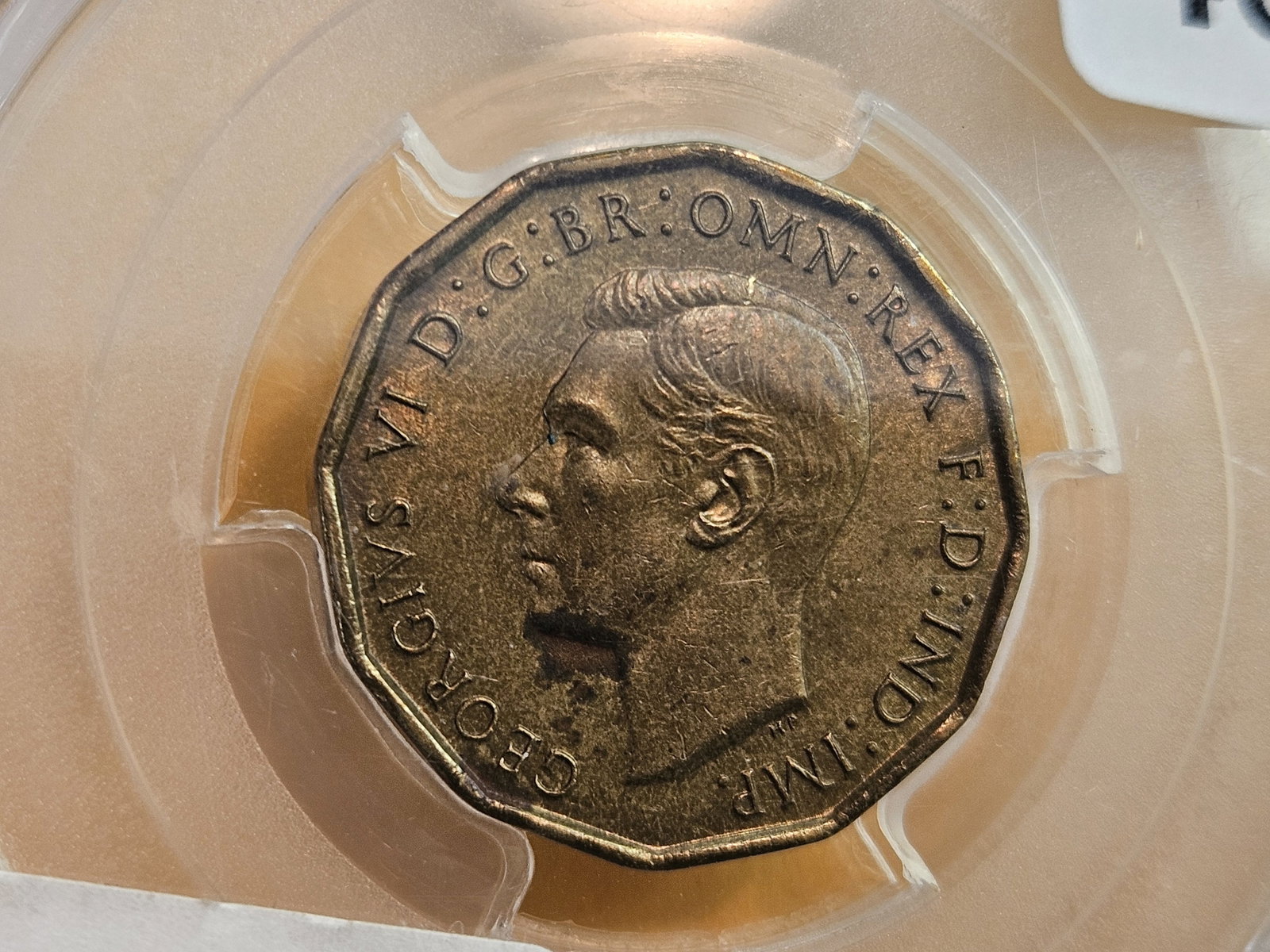 * Key Grade * PCGS 1946 Great Britain 3 pence in About Uncirculated - 58 - 4