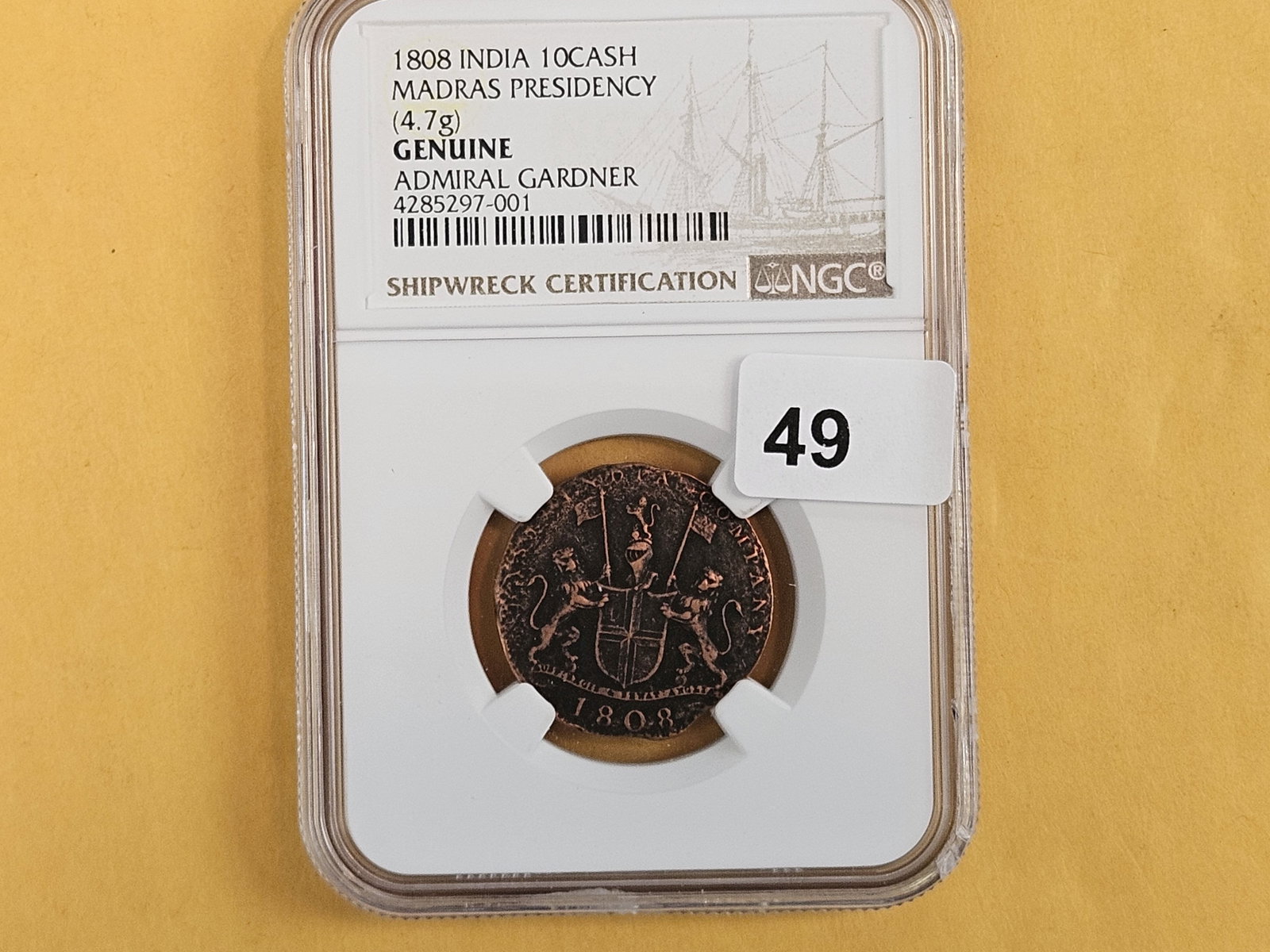 NGC 1808 East India Company 10 cash - 2