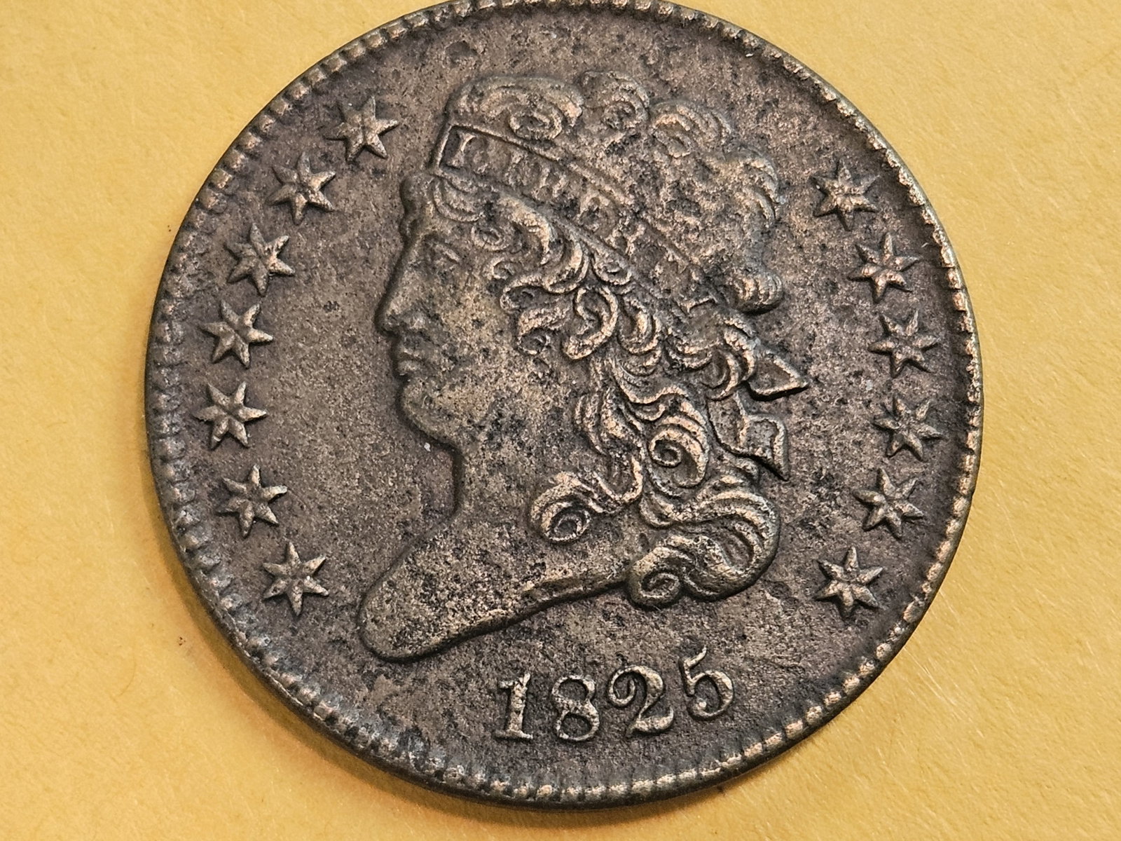 1825 Classic Head Half Cent in extra Fine plus - 3