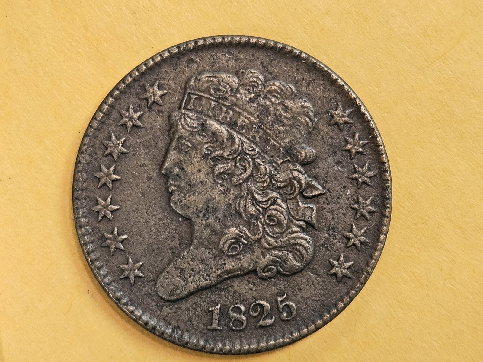 1825 Classic Head Half Cent in extra Fine plus - 4