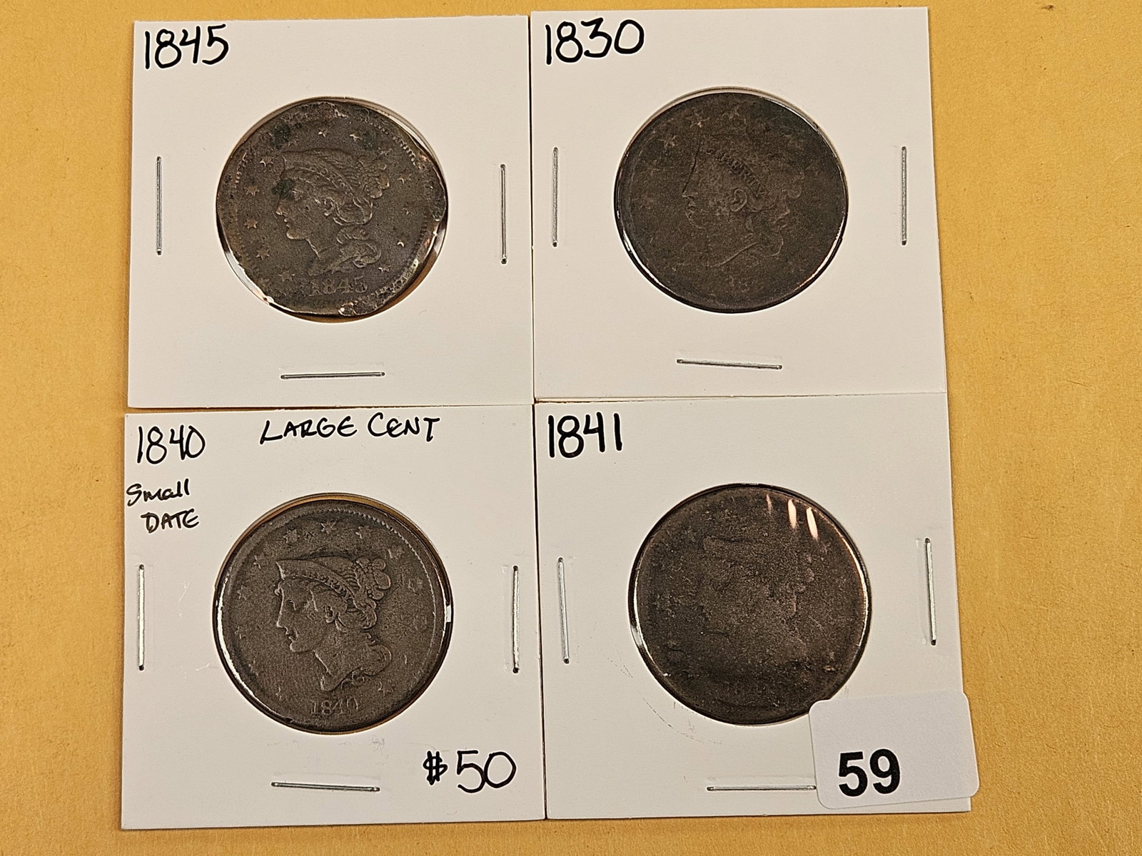 Four more mixed Large Cents - 2