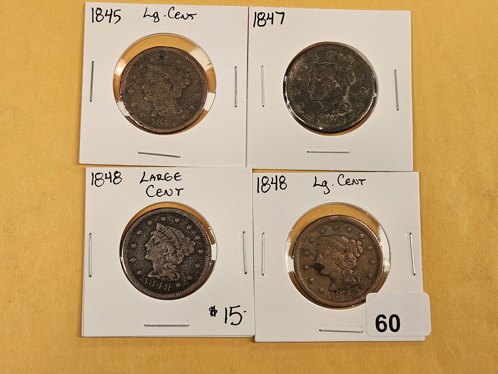 Four more mixed Large Cents - 2