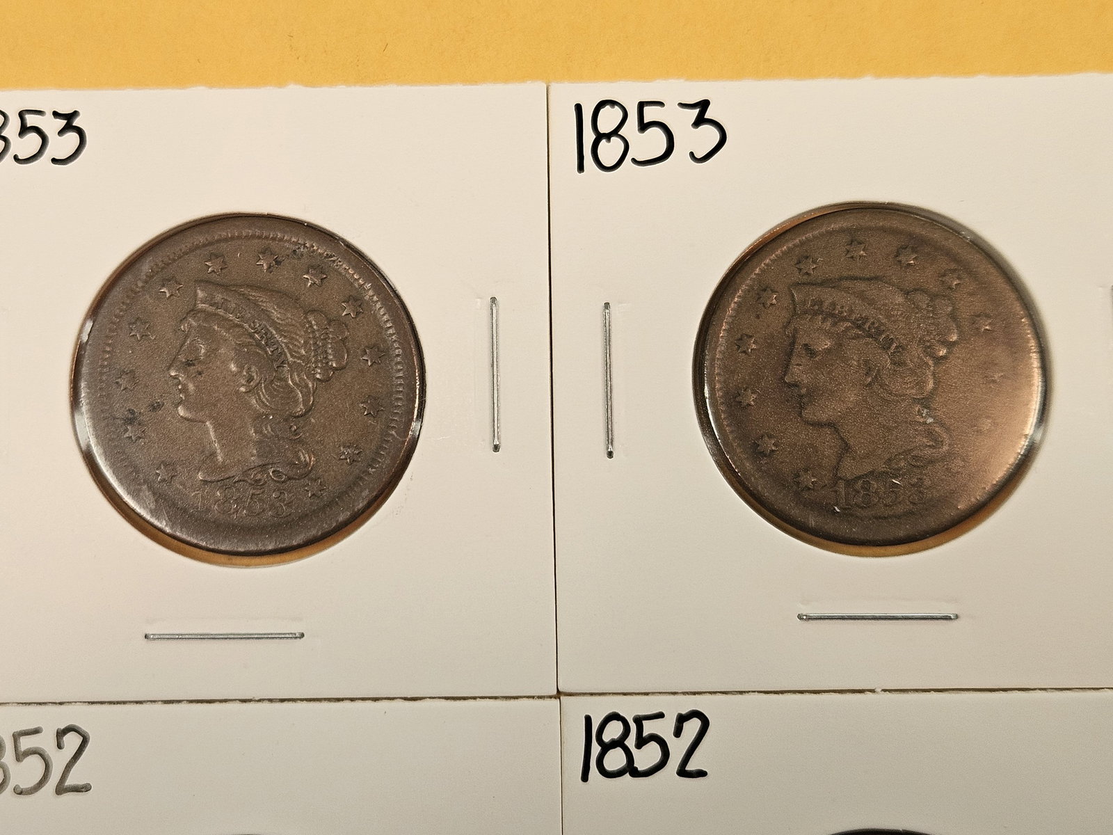Four Braided Hair Large Cents - 2