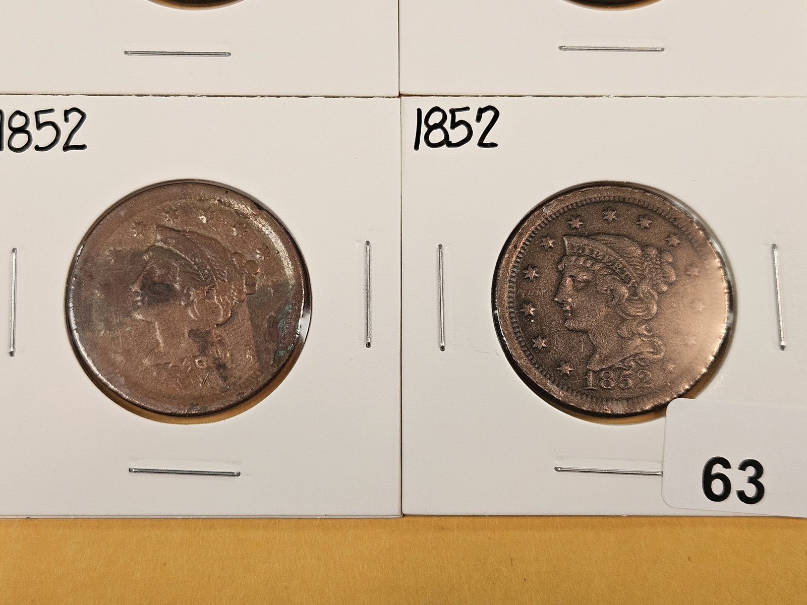 Four Braided Hair Large Cents - 3