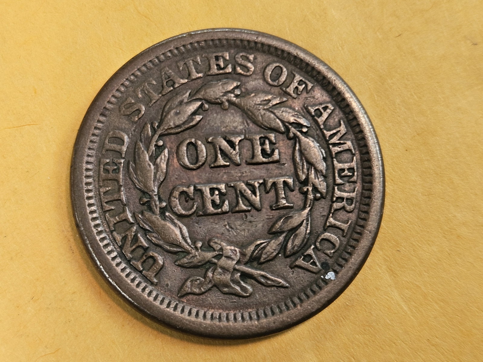 1853 Braided Hair Large Cent in Very Fine - 3