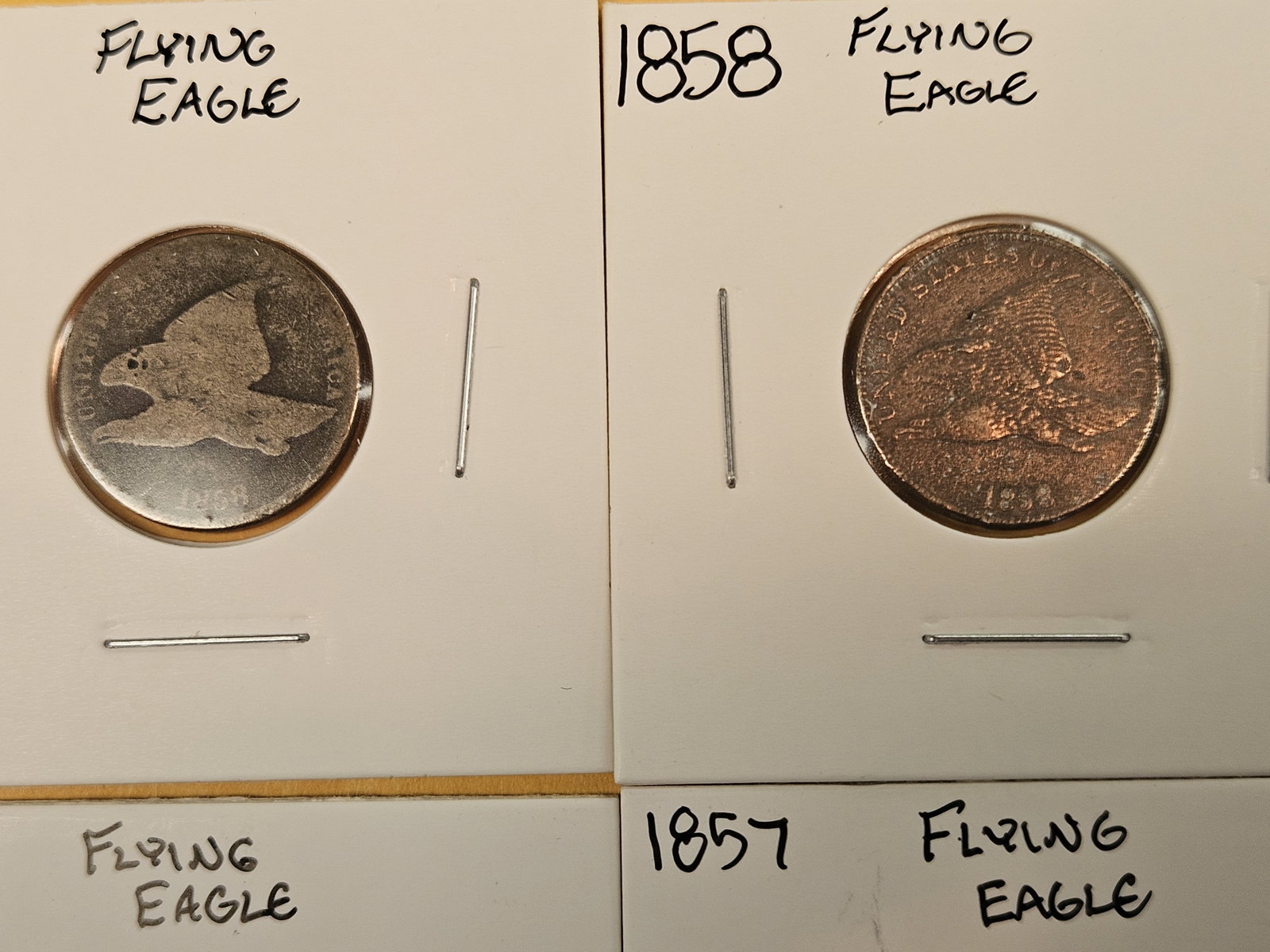 Four Flying Eagle Cents - 2