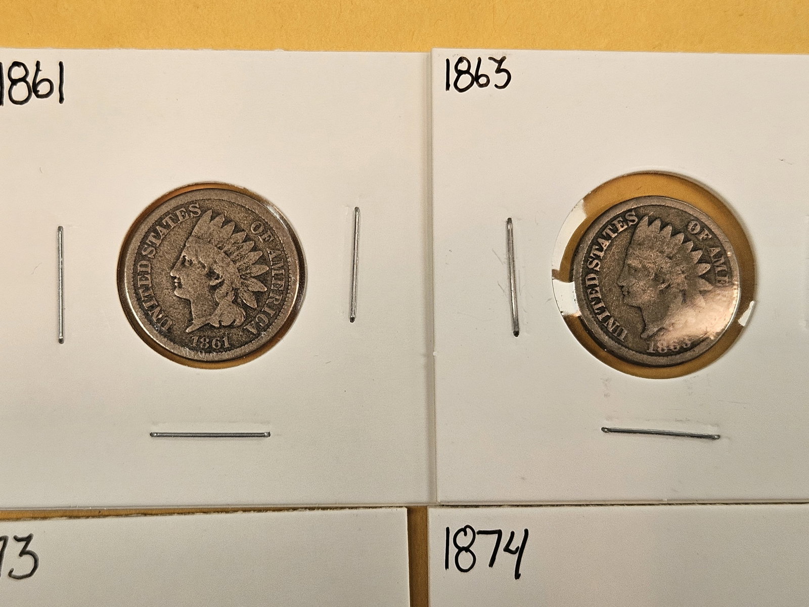 Six, mixed, Better date, Indian Cents - 2