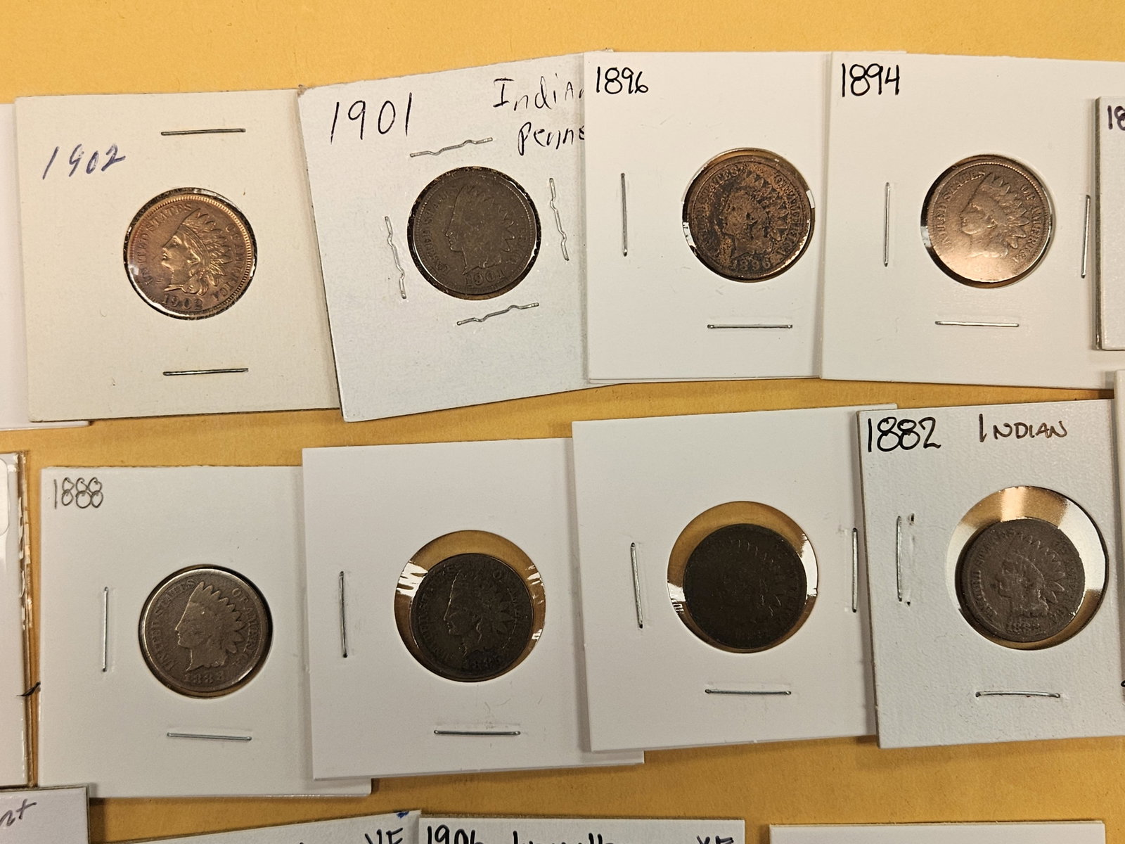 Sixteen mixed Indian Cents - 3