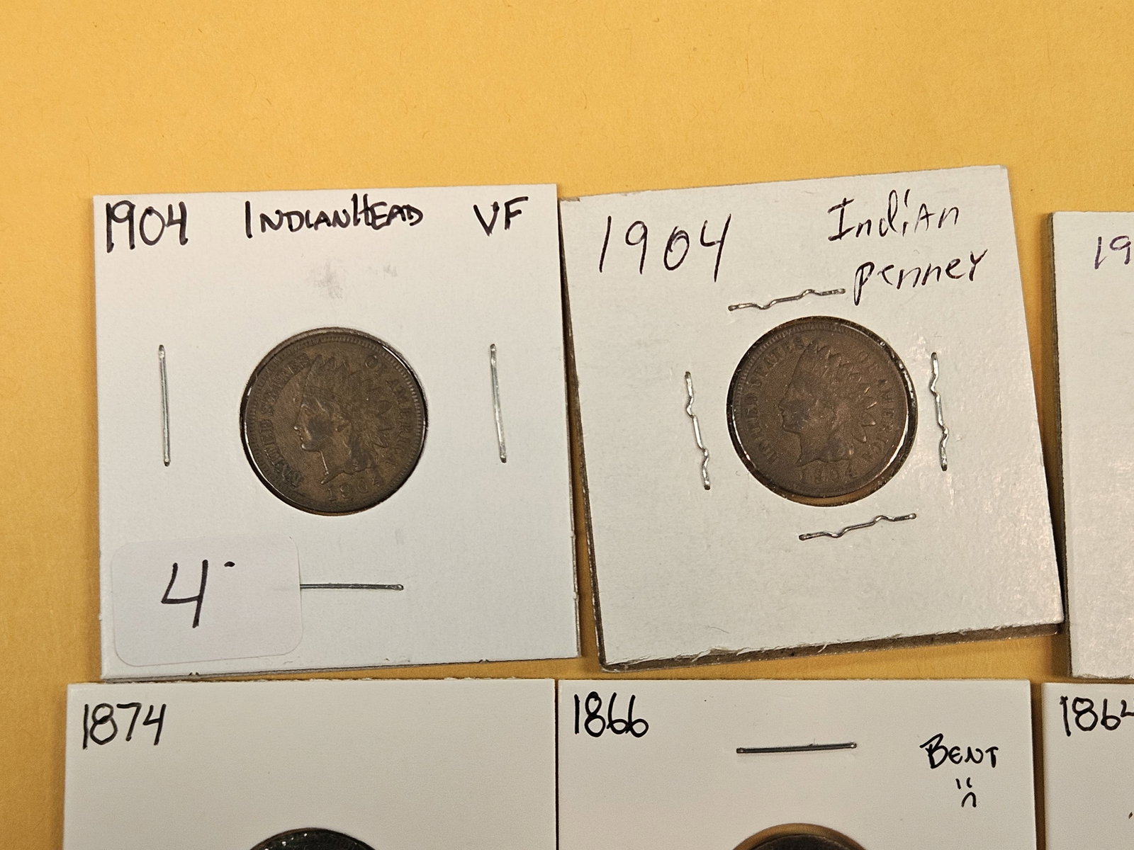 Twelve mixed Indian Cents - 2