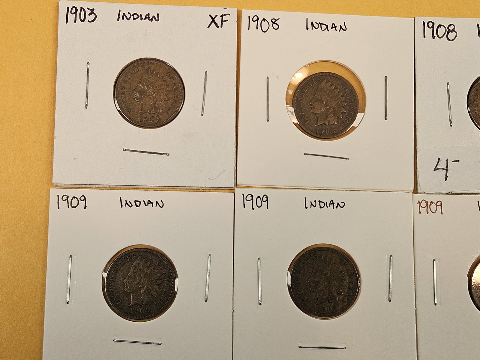 Sixteen later date mixed Indian Cents - 2
