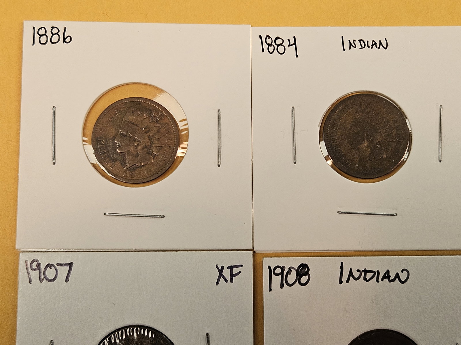 Eight mixed Indian cents - 2