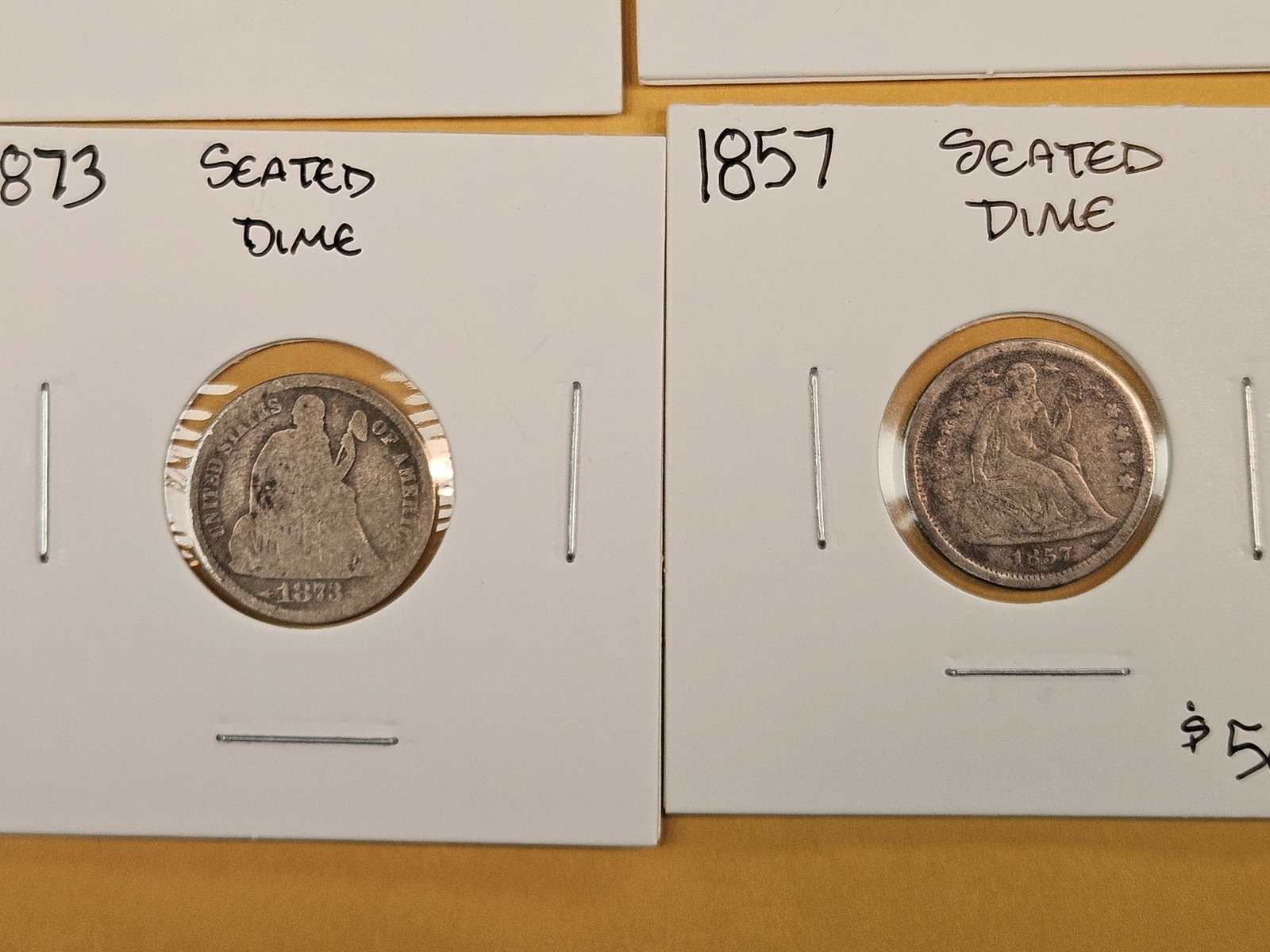 Eight, mixed, Silver, Seated Liberty dimes - 7