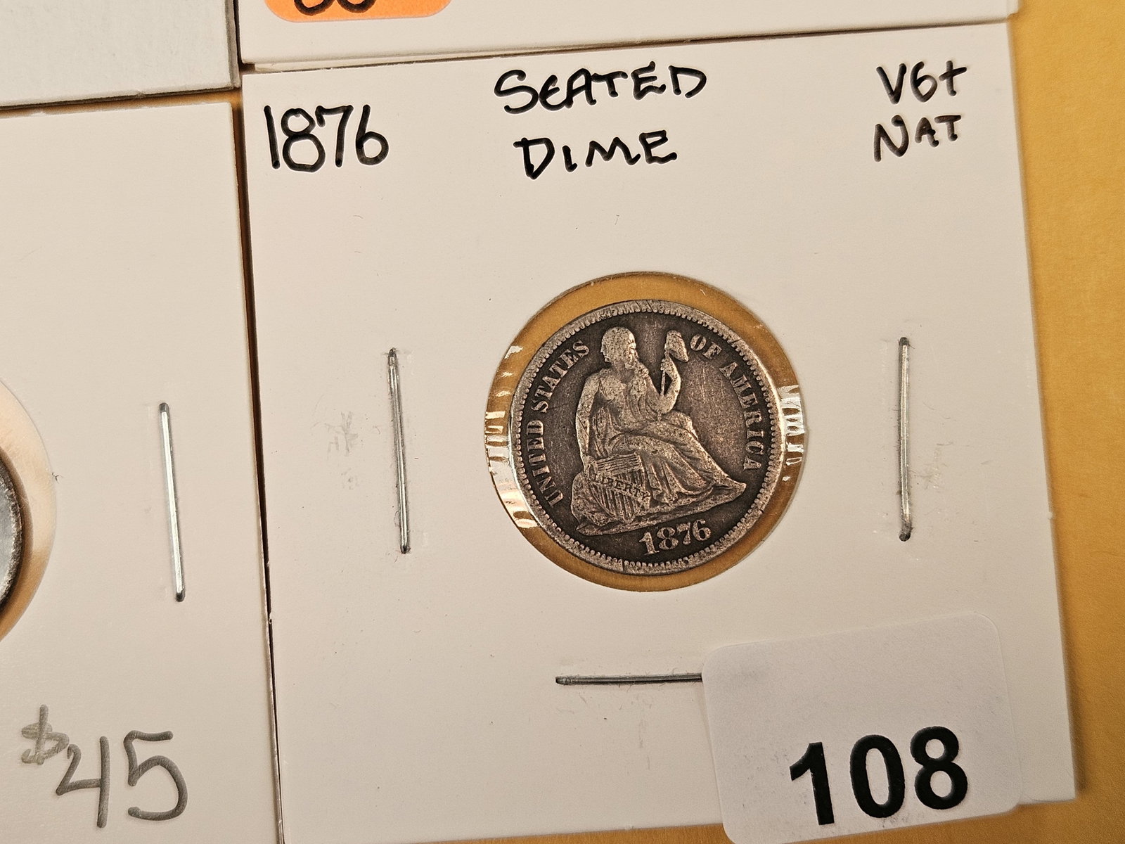 Six, mixed, Silver, Seated Liberty dimes - 7