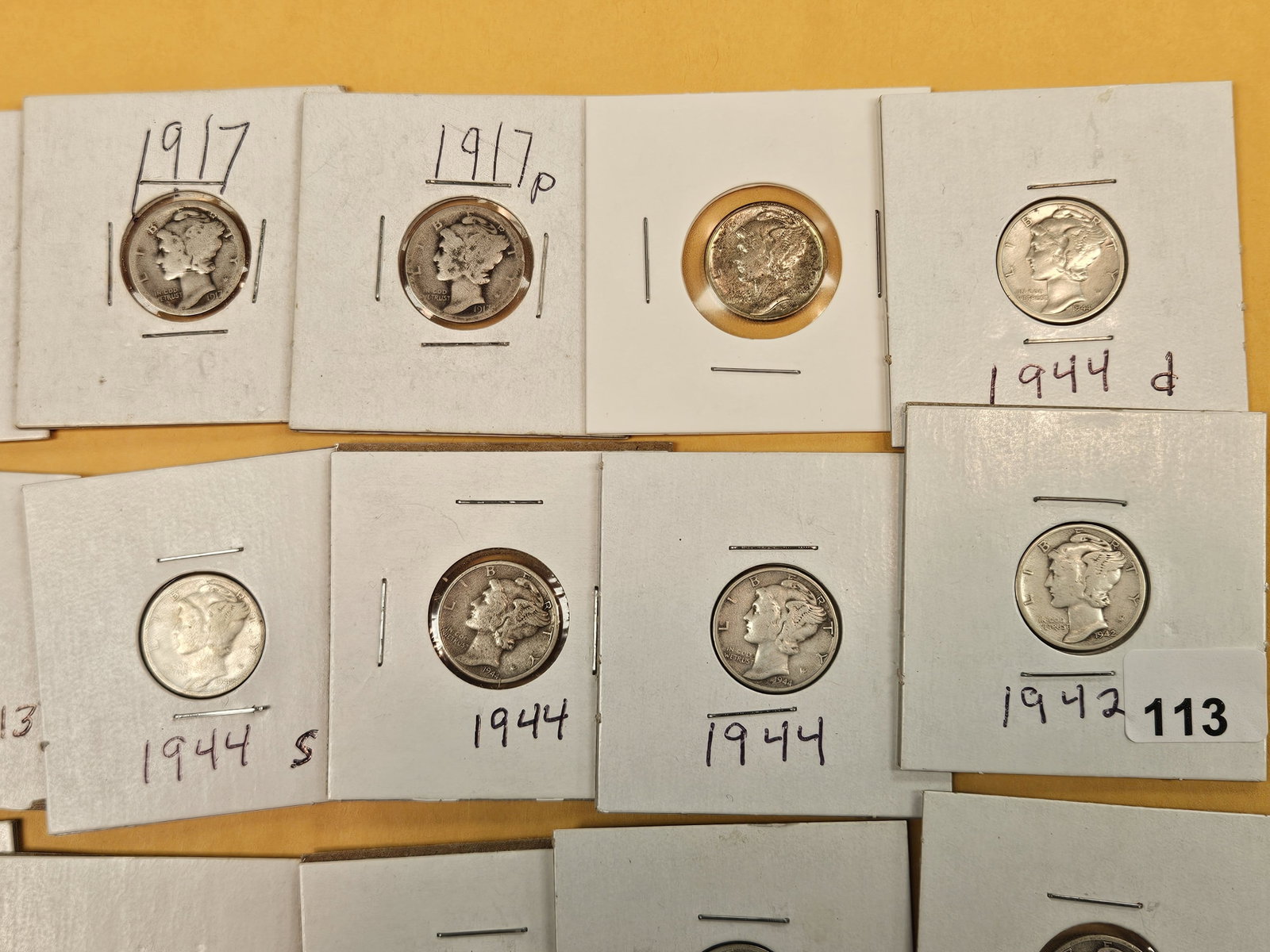 Twenty-four mixed, silver, Mercury Dimes - 3