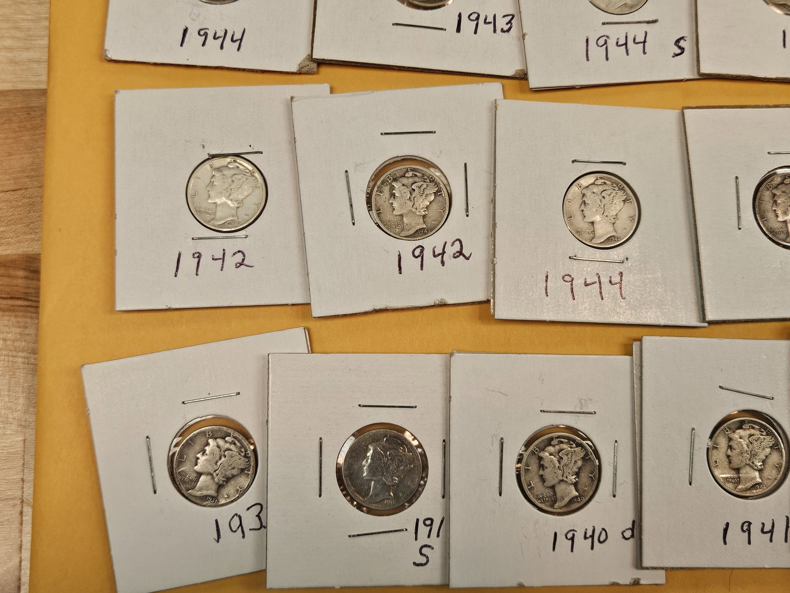 Twenty-four mixed, silver, Mercury Dimes - 4