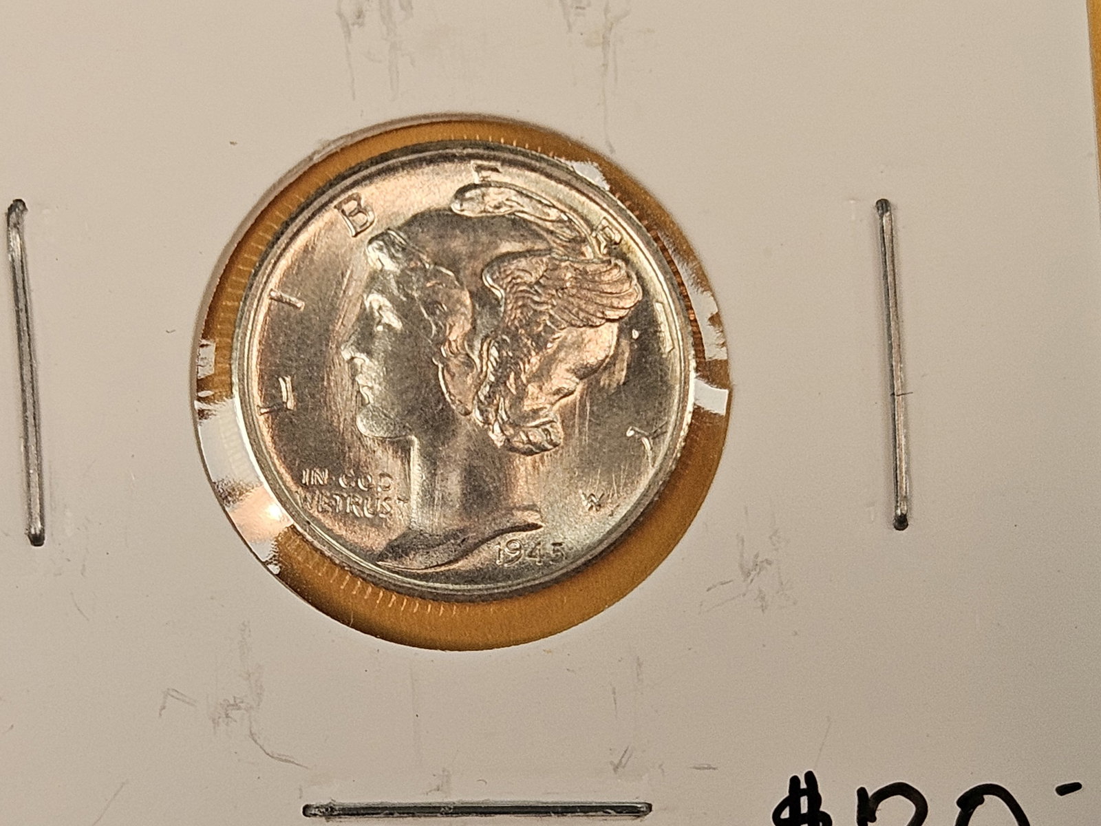 Four Brilliant Uncirculated Mercury silver Dimes - 2
