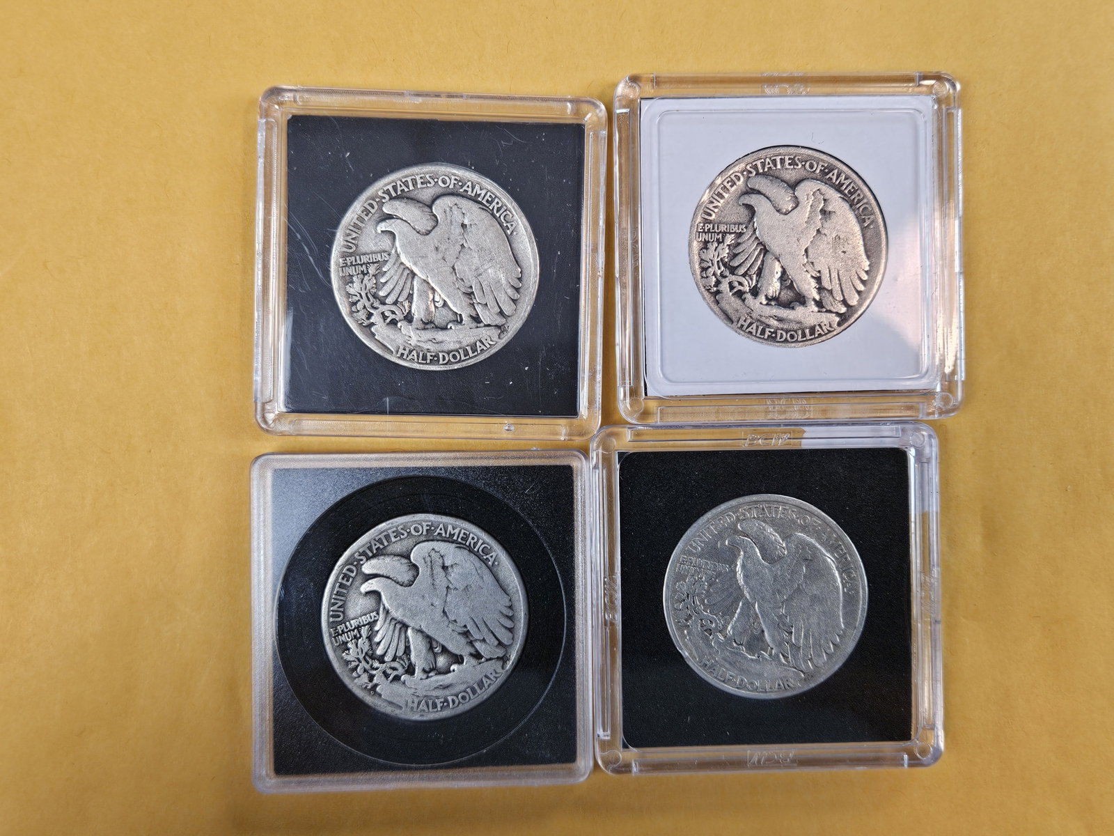 Four Early date Walking Liberty silver Half Dollars - 2