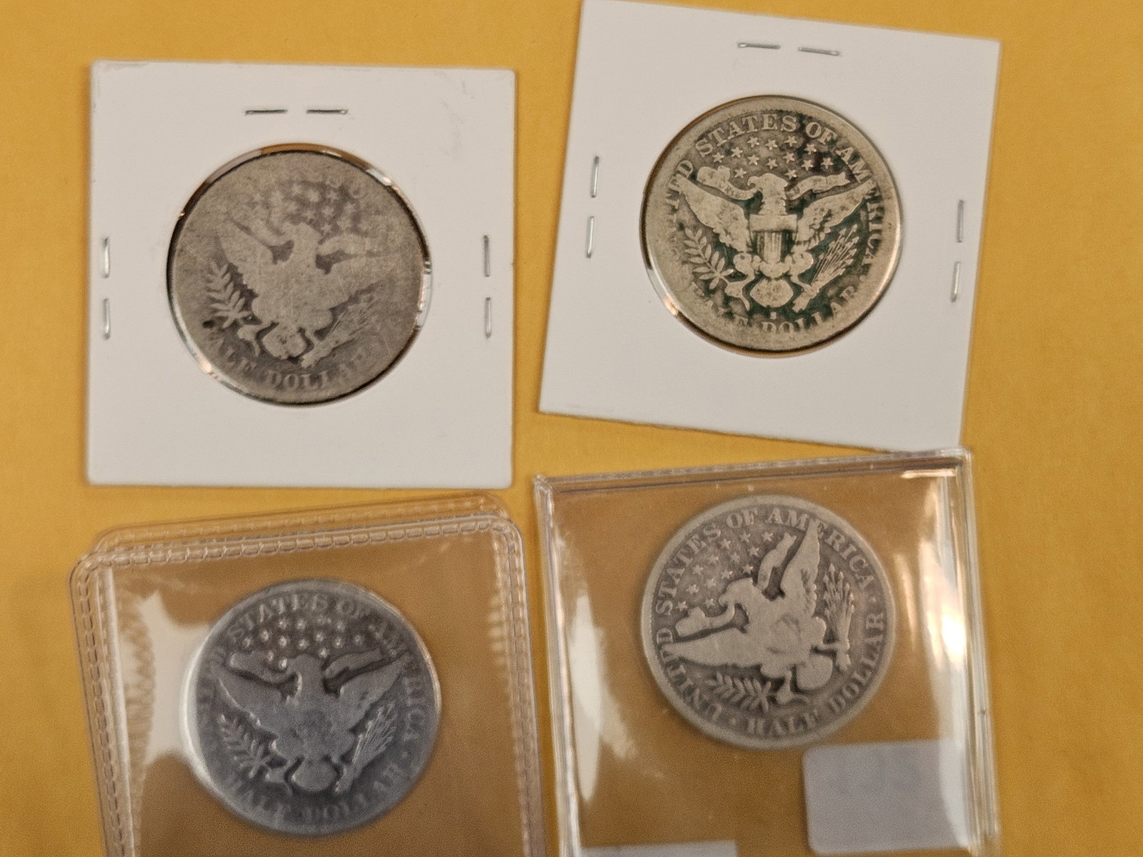 Four early date Barber silver Half Dollars - 2