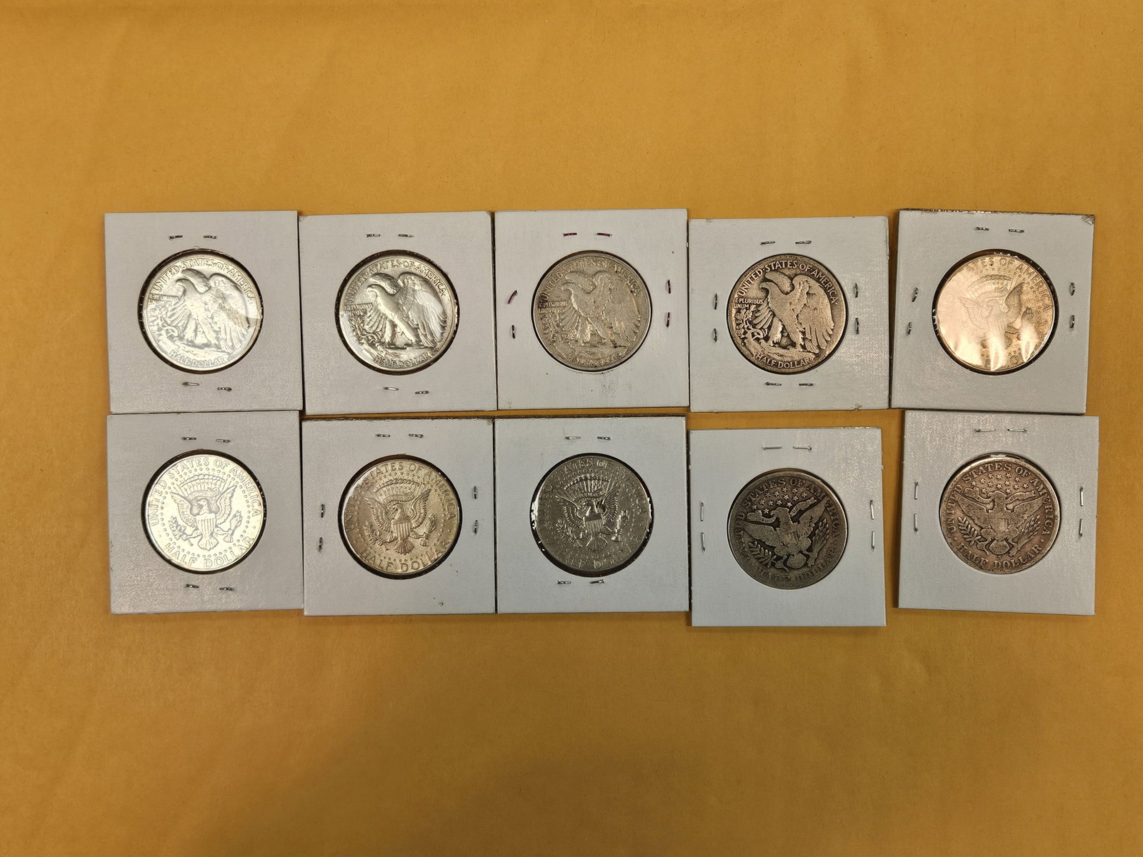 Ten mixed silver Half Dollars - 3