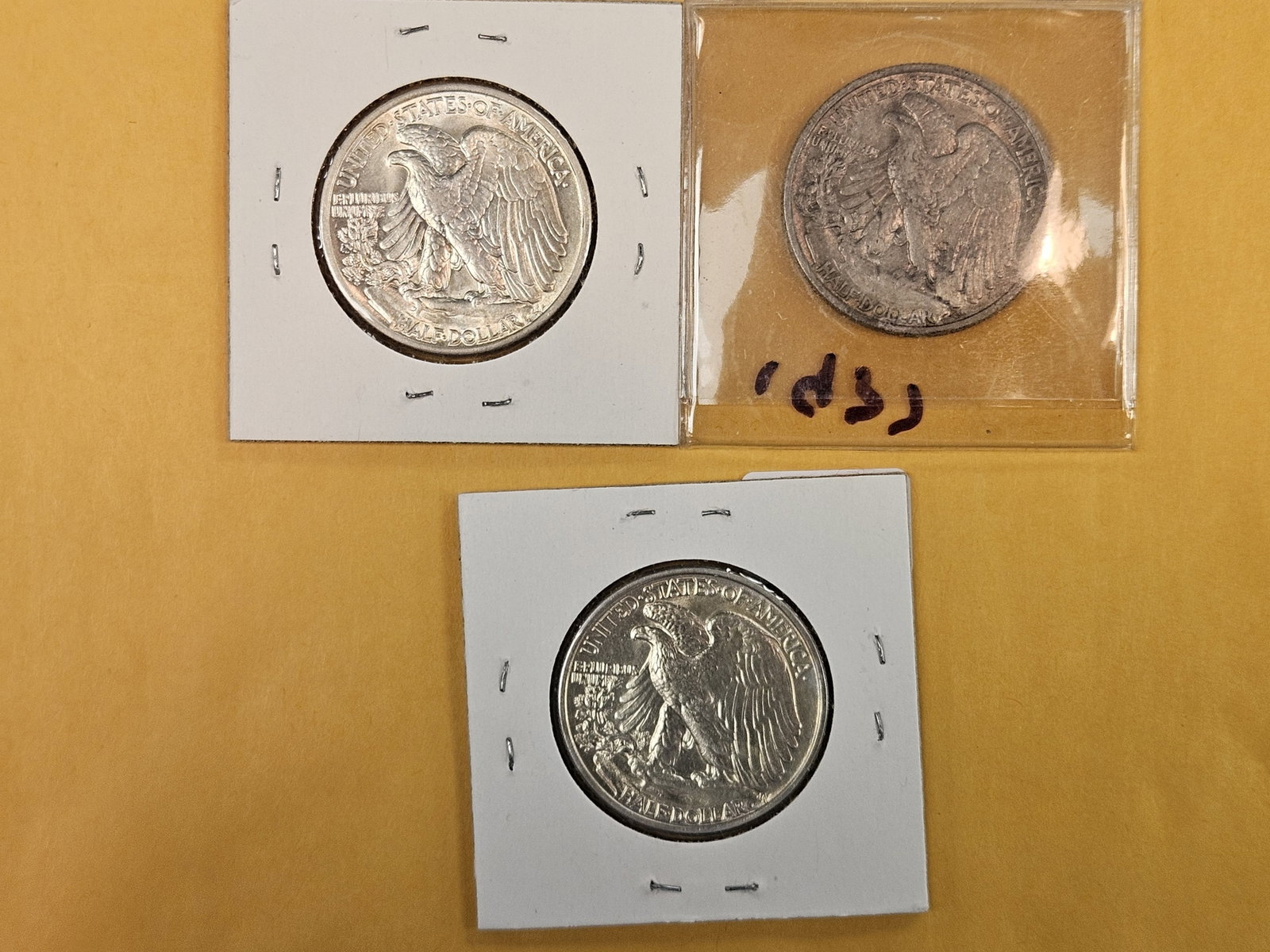 Three About Uncirculated Walking Liberty silver half dollars - 4