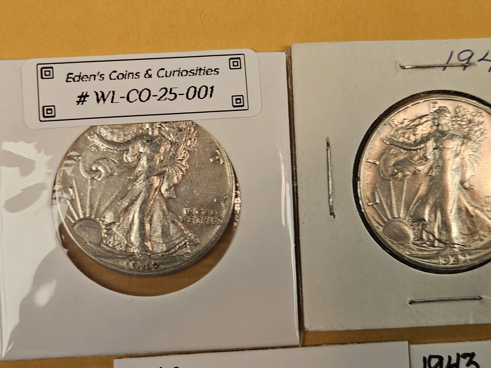 Five Walking Liberty Silver Half Dollars - 2