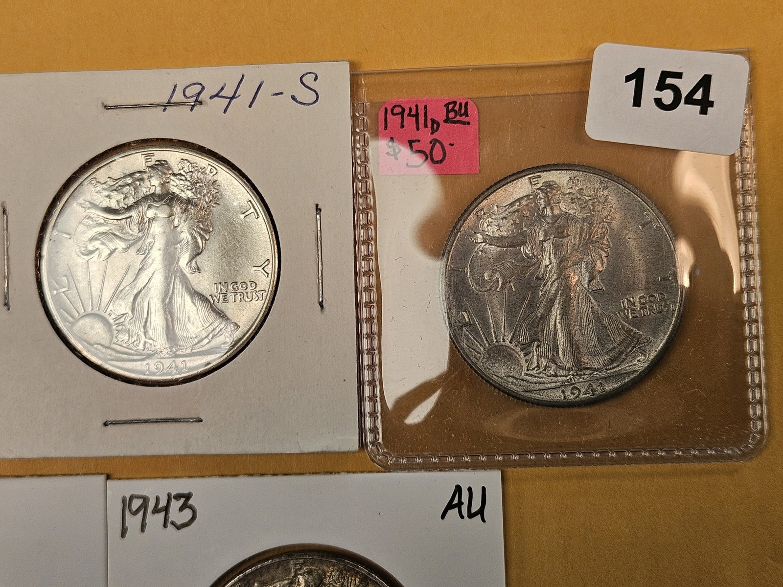 Five Walking Liberty Silver Half Dollars - 3